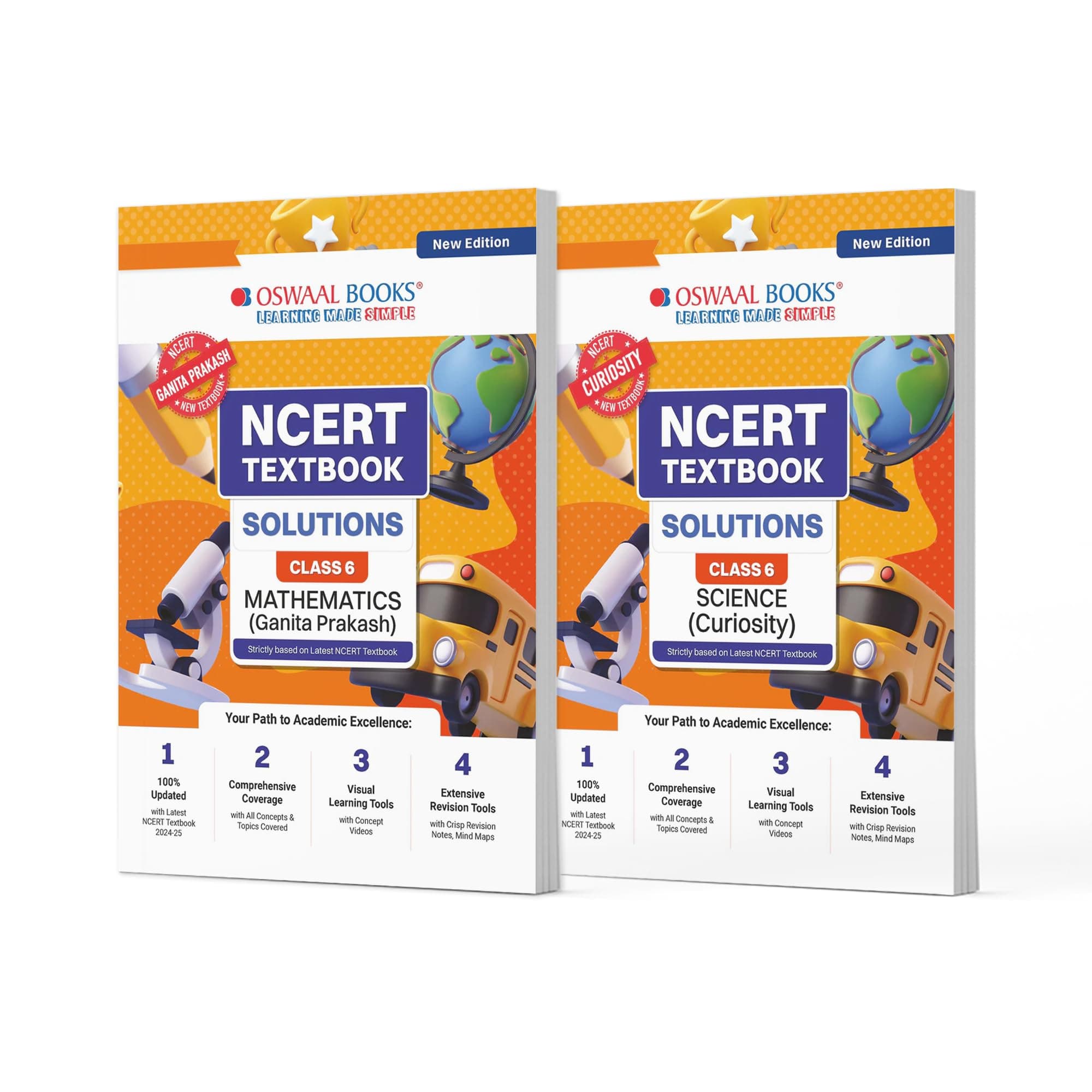 Oswaal NCERT Textbook Solutions Class 6 Mathematics & Science | Set of 2 Books | For Latest Exam Product Bundle – 4 August 2025