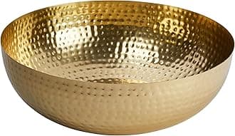 Creative Co-Op Metal Bowl with Brass Finish, Gold
