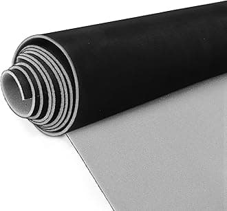 Suede Headliner Fabric with Foam Backing Material - Automotive/Home Micro-Suede Headliner Flame Retardant Fabric for Car Replacement/Repair/DIY (Black 48 * 60 Inch)