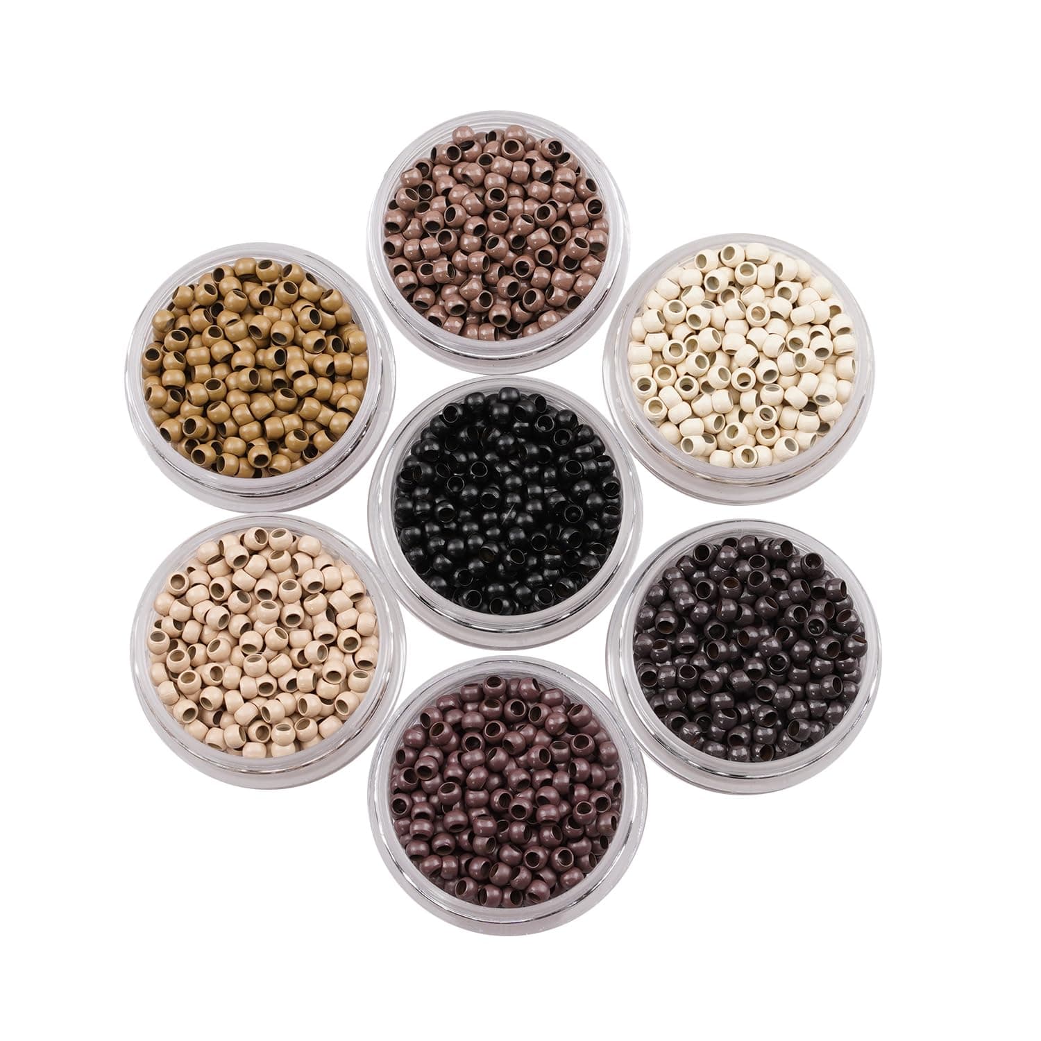 Nano rings Nano beads Micro Rings Micro Beads Rings Micro Nano Beads Nano Ring (200Pcs Nano Ring, 3 Dark Brown)