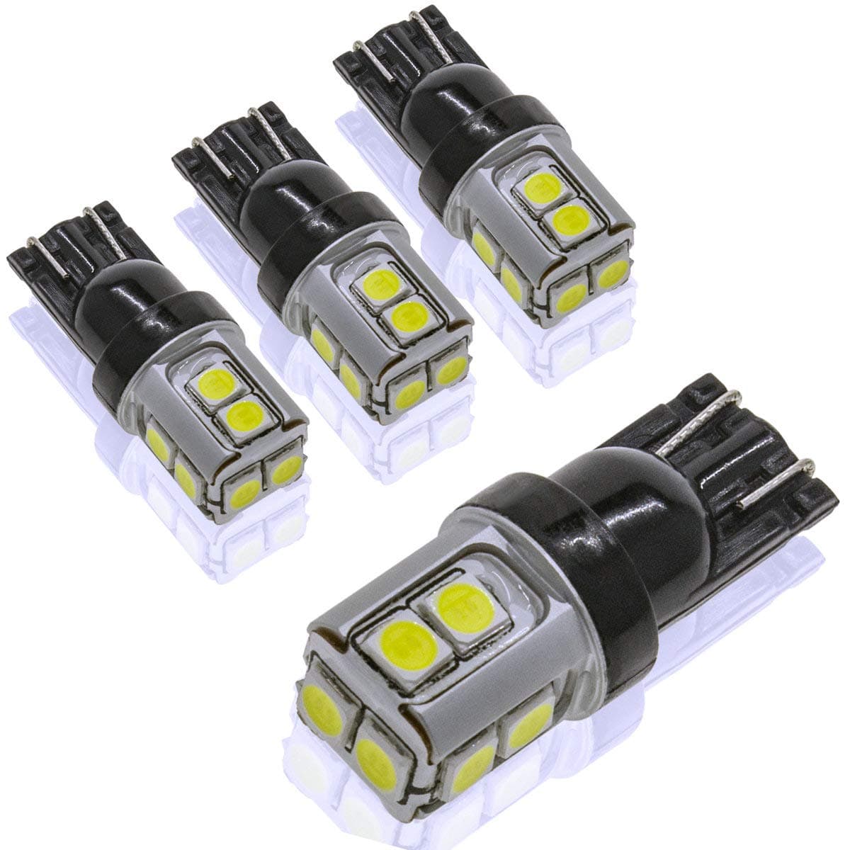 DODOFUNT10 Extra Bright White Car Interior Exterior Replacement Bulb 168 175 194 2825 W5W etc. Size Map Dome Reverse Back Up LED Light 12V ~ 24V (Pack of 4)