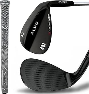 ALVO GOLF - Premium Full Face Golf Wedges, Golf Wedge Set and Singles, 3 Wedges 52/56/60/70 Degree,Lob,Gap,Sand Golf Club for Men, Premium Grip, Right Hand, max Spin