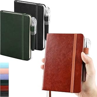 Small Notebook College Ruled, 3 Pack (3 colors) 3.7x5.7 in Pocket Notebook Journaling Notebooks Mini Hardcover Lined Note Pads with Pens for Work Business Travel and Office Supplies