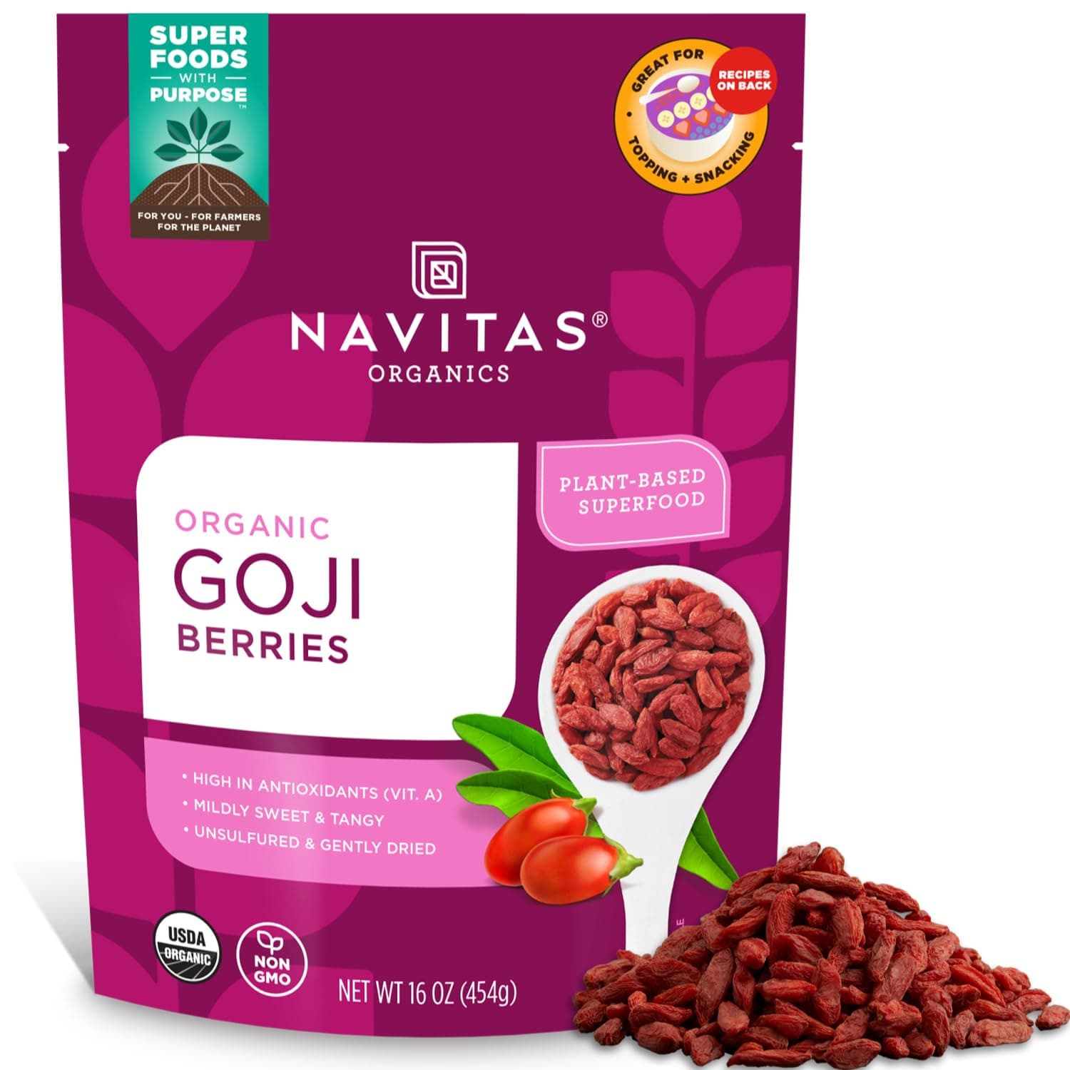 Navitas Organics, Organic Goji Berries 16 Oz