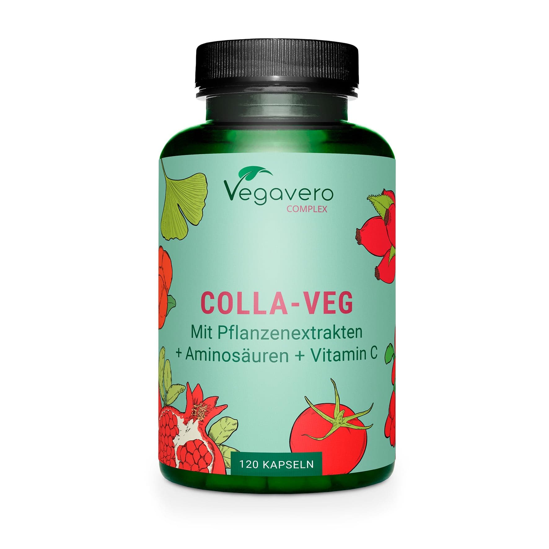 – Vegan Collagen Supplement 2000 mg | Complex with L-Lysine, L-Proline, Vitamin C (Acerola) & Superfoods Extracts | NO Additives, Lab-Tested | 120 Capsules