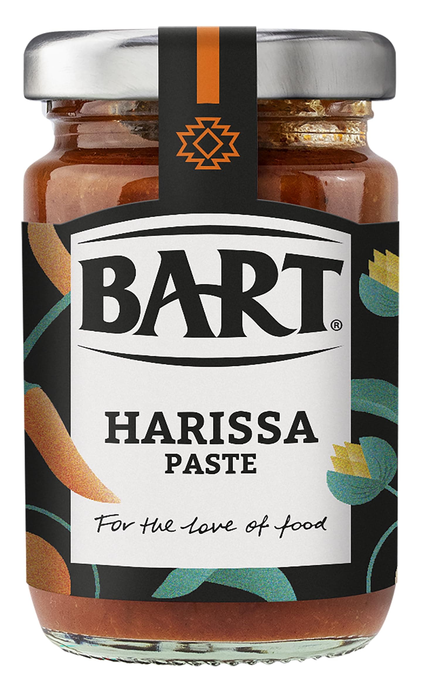 BART Harissa Paste Jar - Pack of 6 x 82g - Spicy Garlic Kick Ideal for Middle Eastern Dishes - Medium-Hot Heat - Vegan & Gluten Free