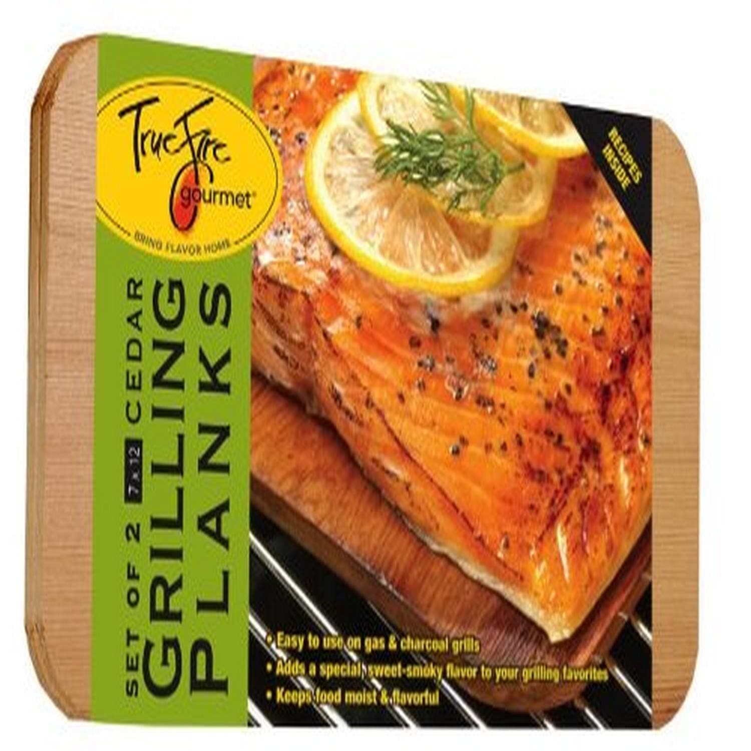 TrueFire Gourmet TFplanks12-2 2-Pack Cedar Grilling Plank, 7 by 12-Inch