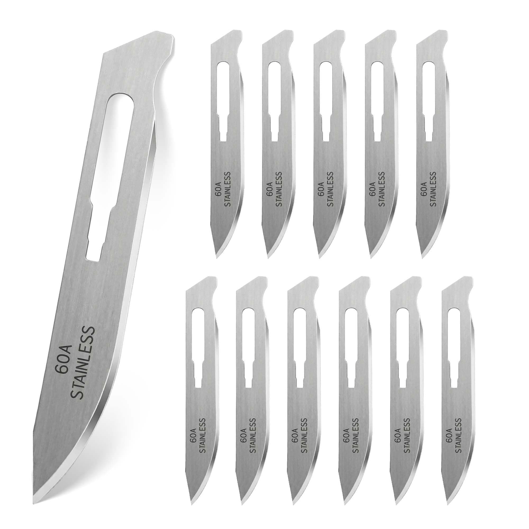 Havalon Piranta 60A Stainless Steel Replacement Blades – 12 Pack, Razor-Sharp Skinning Blades for Piranta-Style Knives