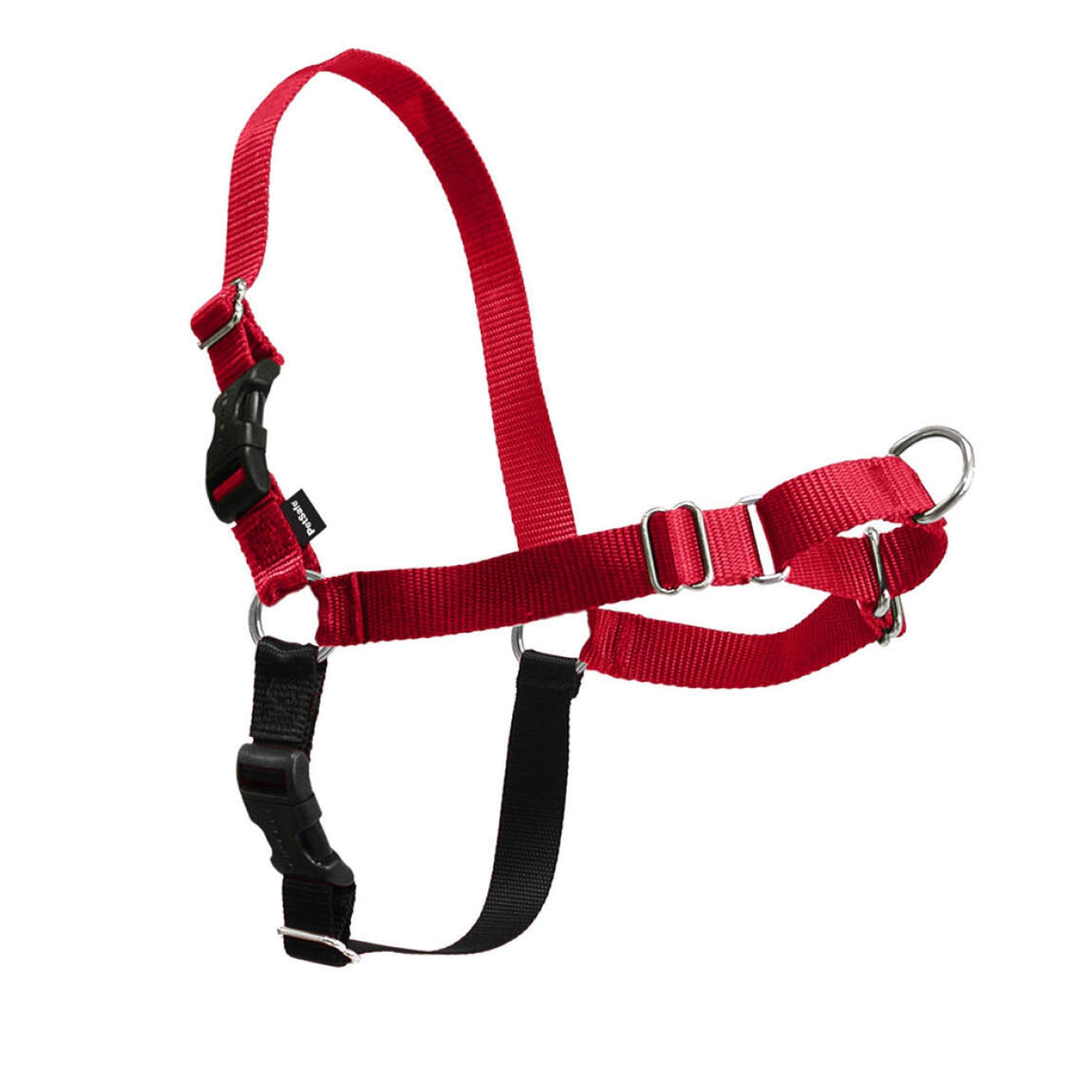 Easy Walk Harness for Dogs - Pull-Free Walks - Patented Martingale Loop Design - Front Chest Leash Attachment - Comfort Straps - Breathable Harness Design - Medium, Red/Black