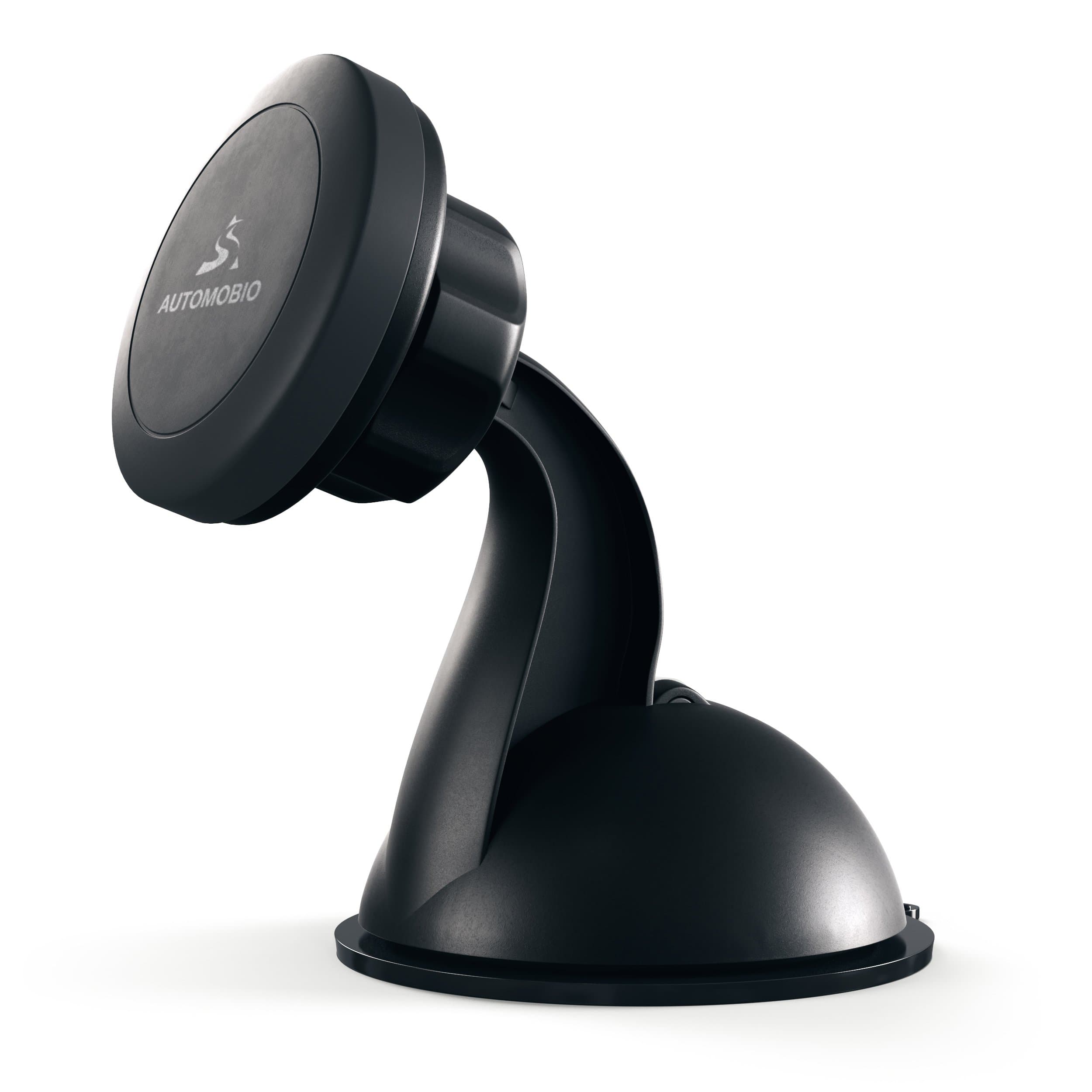 Universal Mobile Phone Car Mount With Secure Gel Suction Pad: Works With All Cell Phones – Car Mounts with Self-Adhesive Magnetic Plate – Car Phone Mount with Superior Flexibility and Staying Power