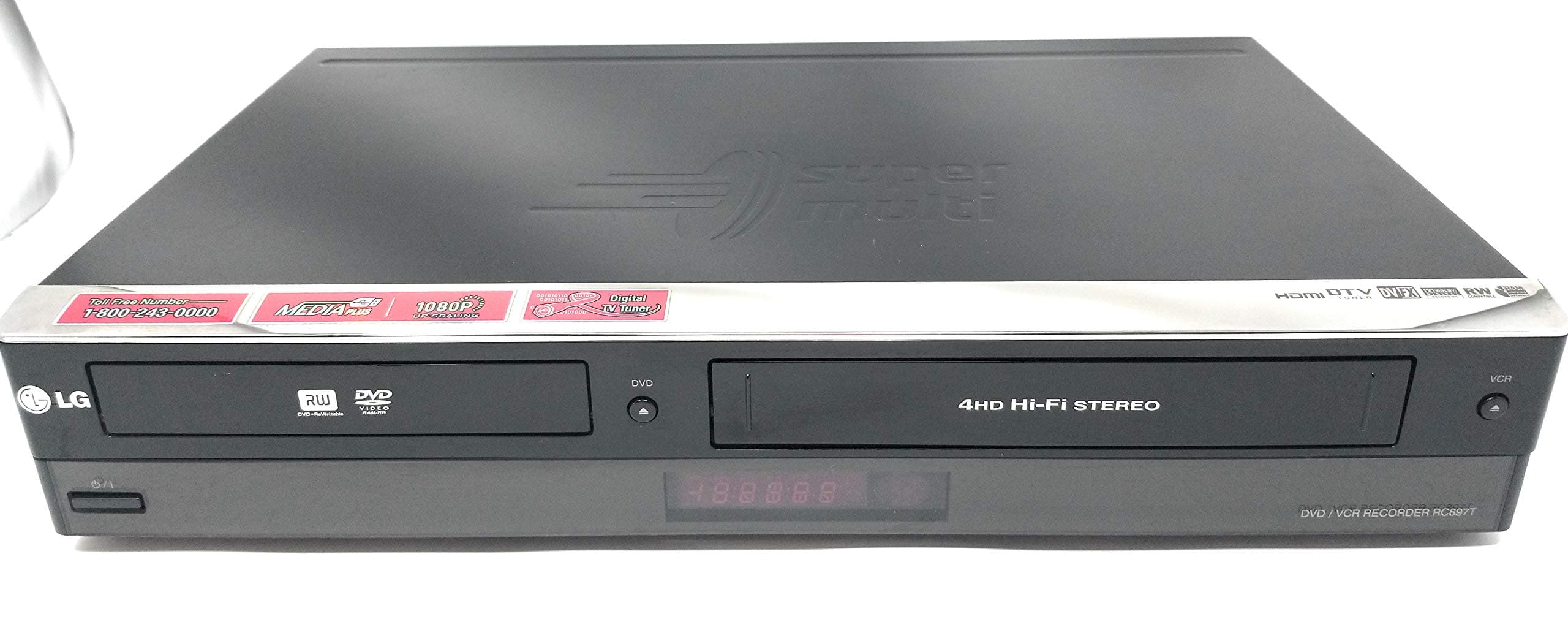 LG RC897T Multi-Format DVD Recorder and VCR Combo with Digital Tuner (2009 Model)
