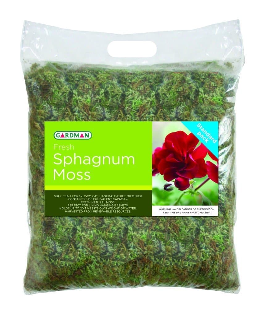 Gardman 04100 Fresh Sphagnum Moss - Standard Pack, Multi-colour, 9 x 16 x 13 cm