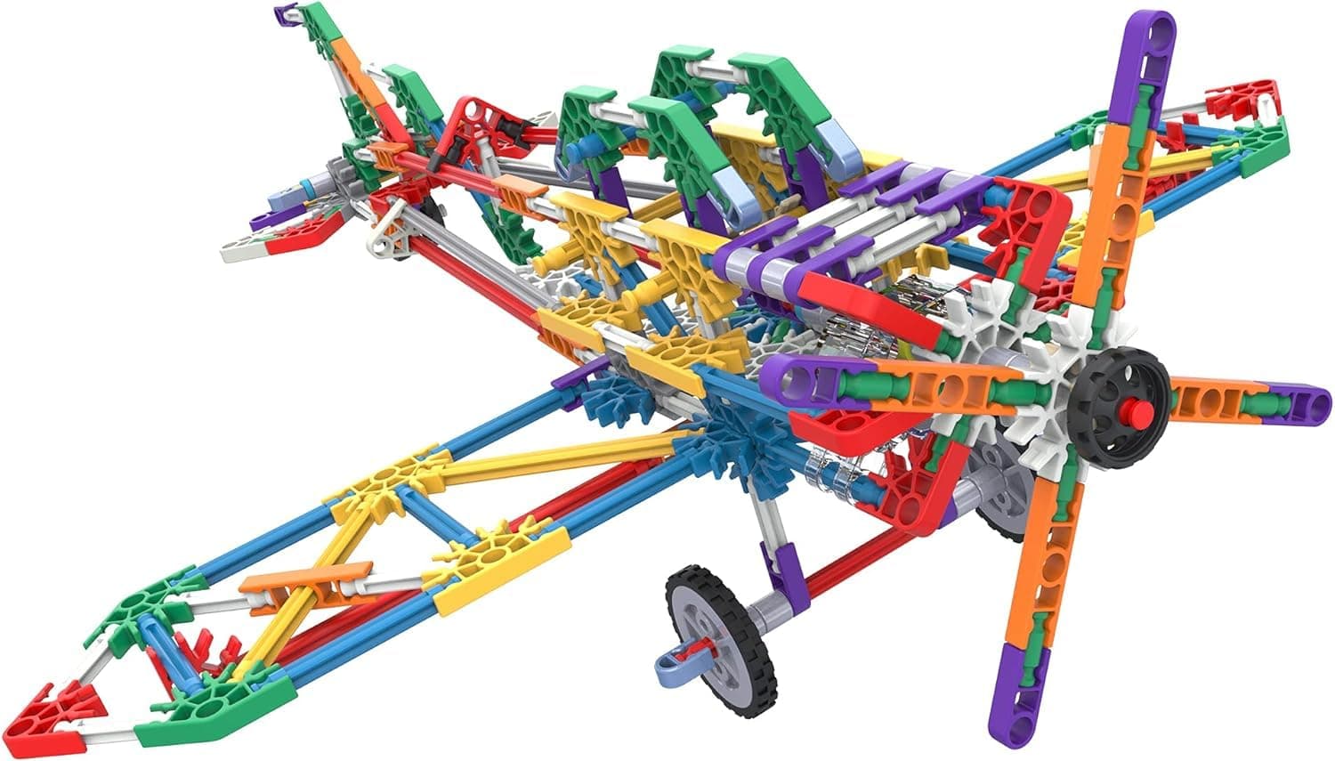 Basic Fun K'NEX | Motorised Creations Building Set | 3D Educational Toys for Kids, 325 Piece Stem Learning Kit, Engineering for Kids, 25 Model Building Construction Toy for Children Ages 7 85049