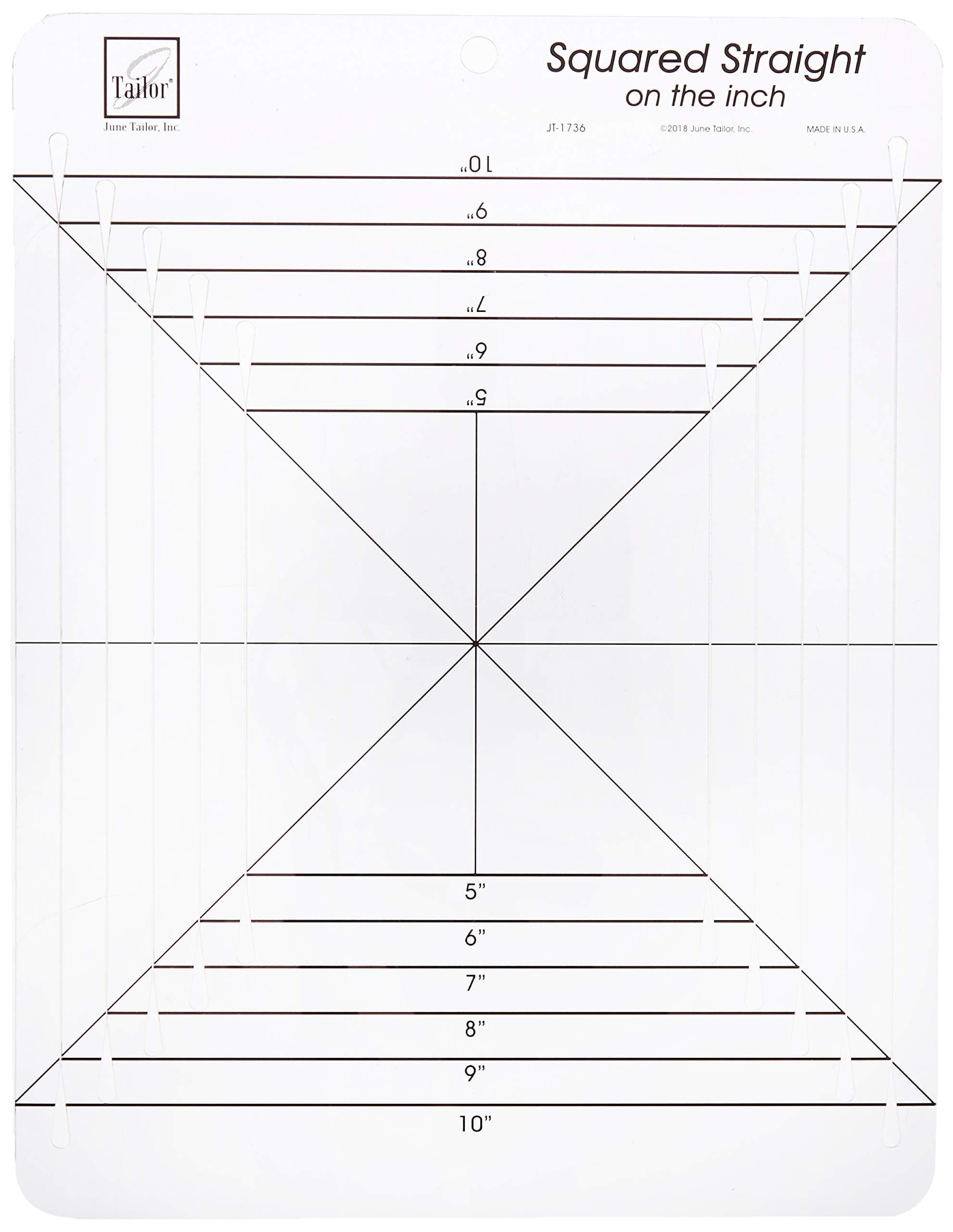 June Tailor Ruler, Fabric, Clear/Black Ink, Yard