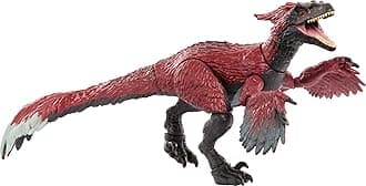 Jurassic World Hammond Collection Pyroraptor Dinosaur Action Figure Toy, Premium Movie Design with Glass Eyes, Wired Tail and 14 Points of Movement, HTV64