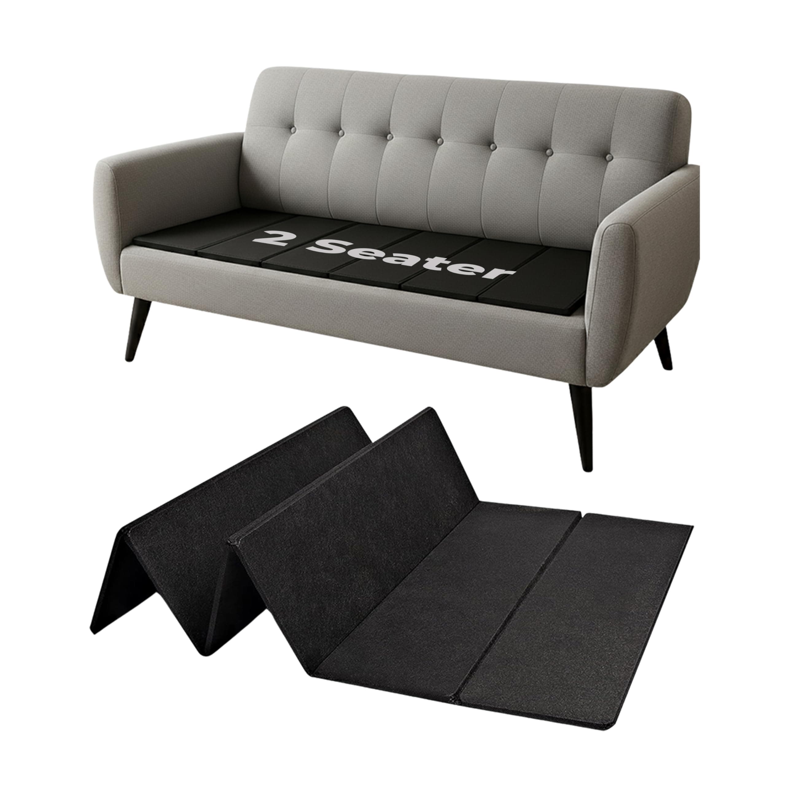 Rohi Durable 𝐒𝐨𝐟𝐚 𝐑𝐞𝐣𝐮𝐯𝐞𝐧𝐚𝐭𝐨𝐫 𝐁𝐨𝐚𝐫𝐝𝐬 – Non-Slip – Adjustable & Foldable Sagging Sofa Support Boards – Settee, Armchair Support – Two Seater (100 x 50 cm)