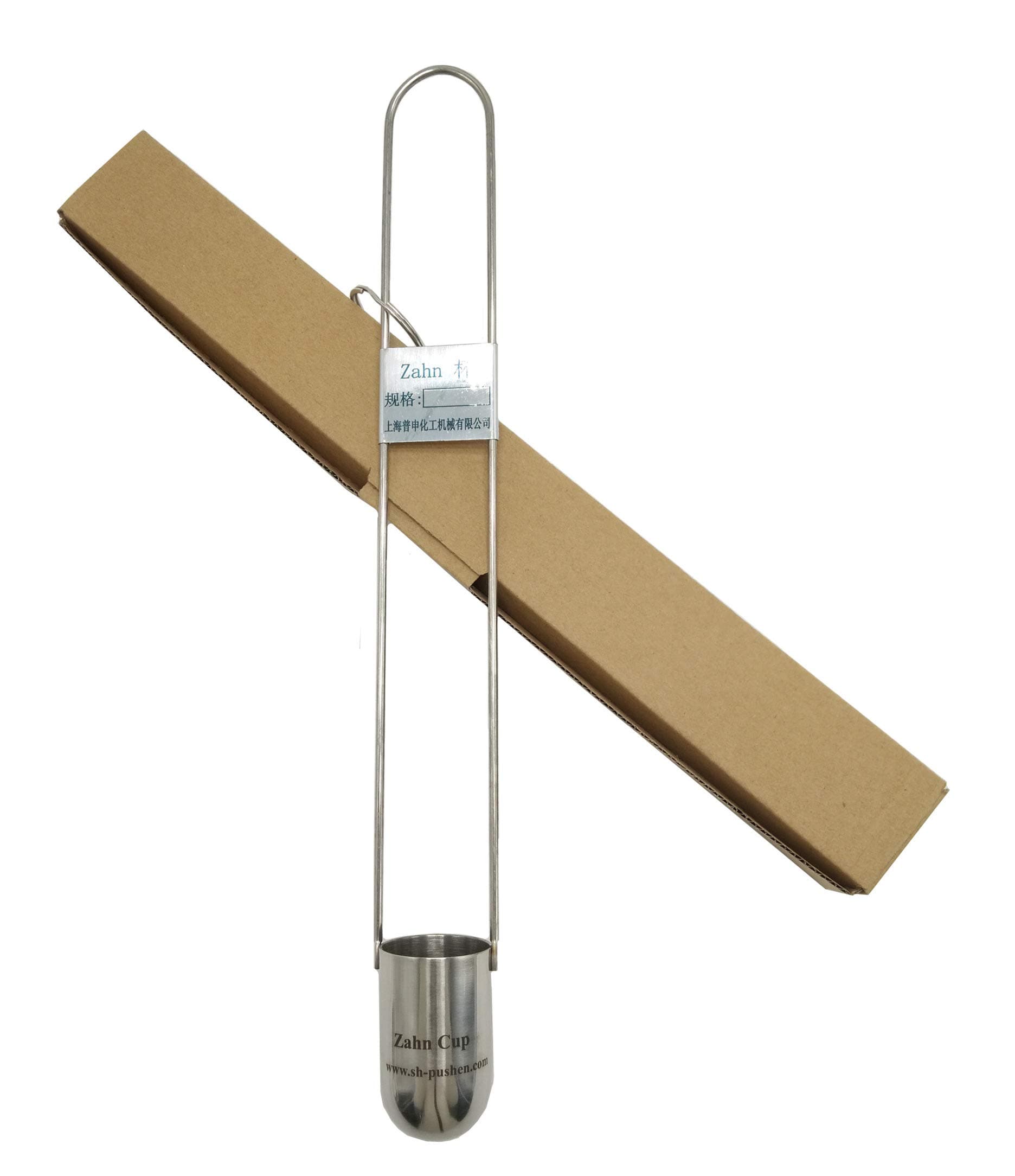 BAOSHISHAN NO.4 Zahn Cup Viscosity Cup #4 Dip Type 44ml Stainless Steel Viscometer Flow Cup for Paint Finishes Oil (NO.4 Zahn Cup)