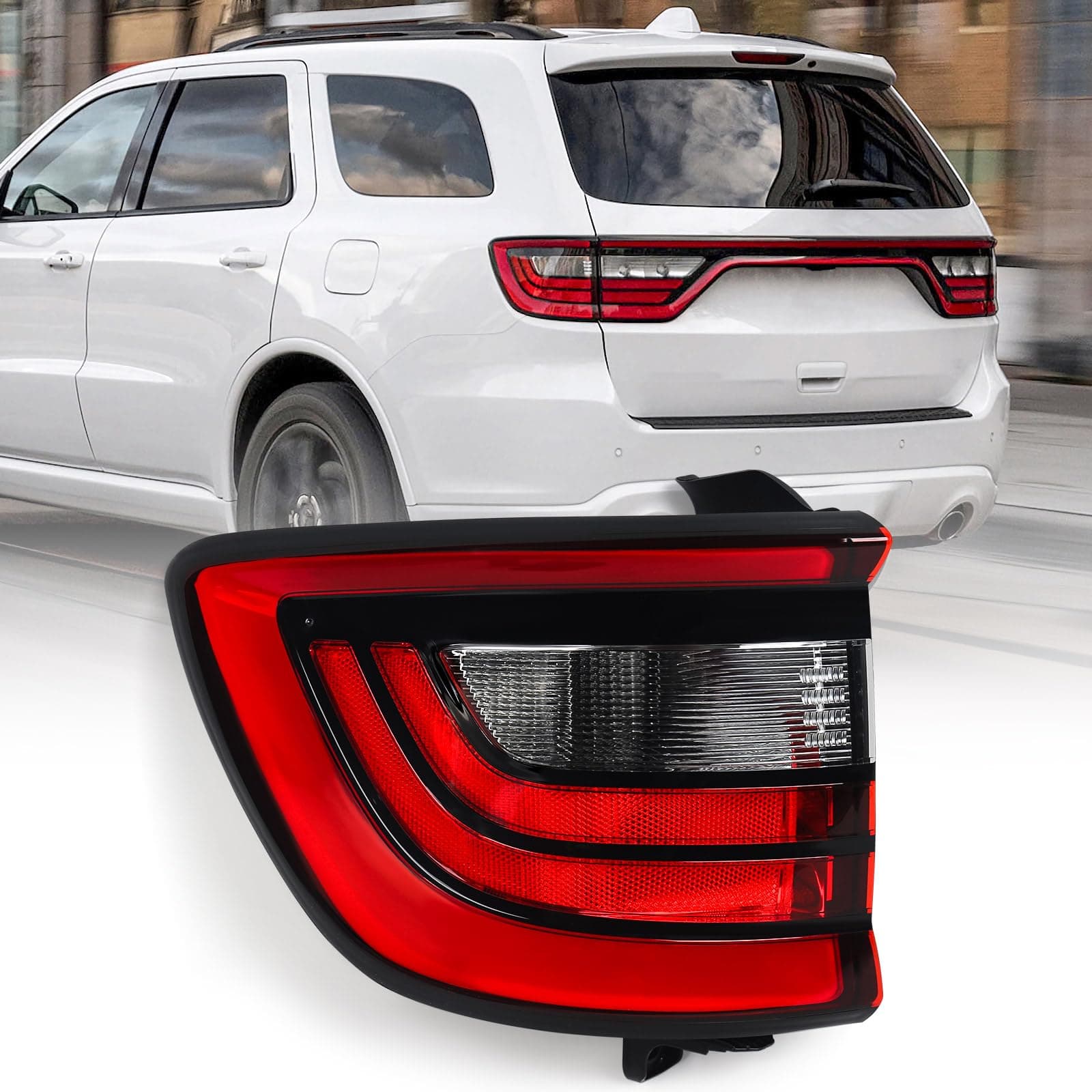 FIONE LH Outer Tail Lights Compatible with Dodge Durango 2014-2022 Rear Tail Light Brake Lamp Assembly Left Driver Side 68155949AD 68272127AA