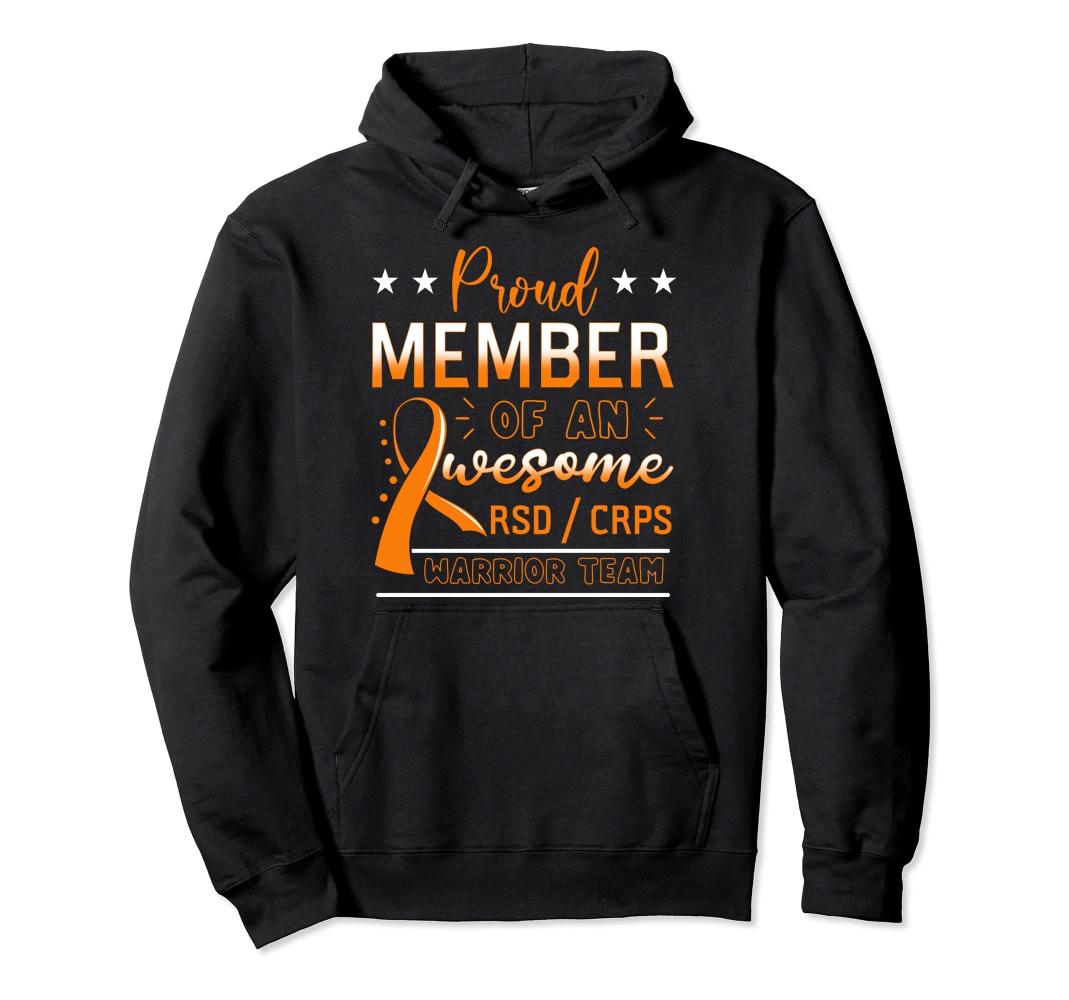 Cute RSD CRPS Awareness ApparelRSD/CRPS Warrior Team Orange Complex Regional Pain Syndrome Pullover Hoodie