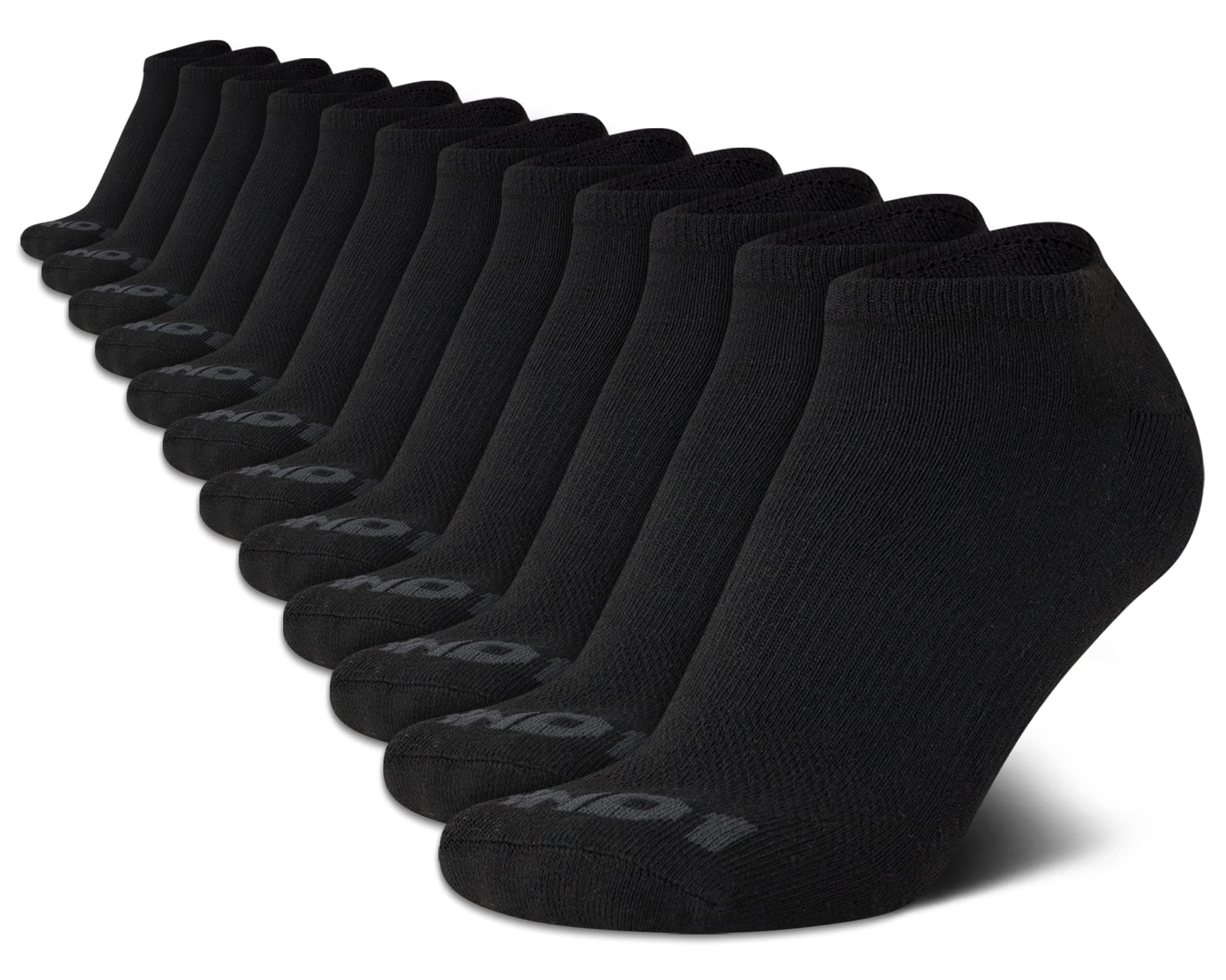Mens Low Cut Socks - 12 Pack Performance Stretch Athletic Compression Sock for Men - Sports No Show Socks (6-12.5)
