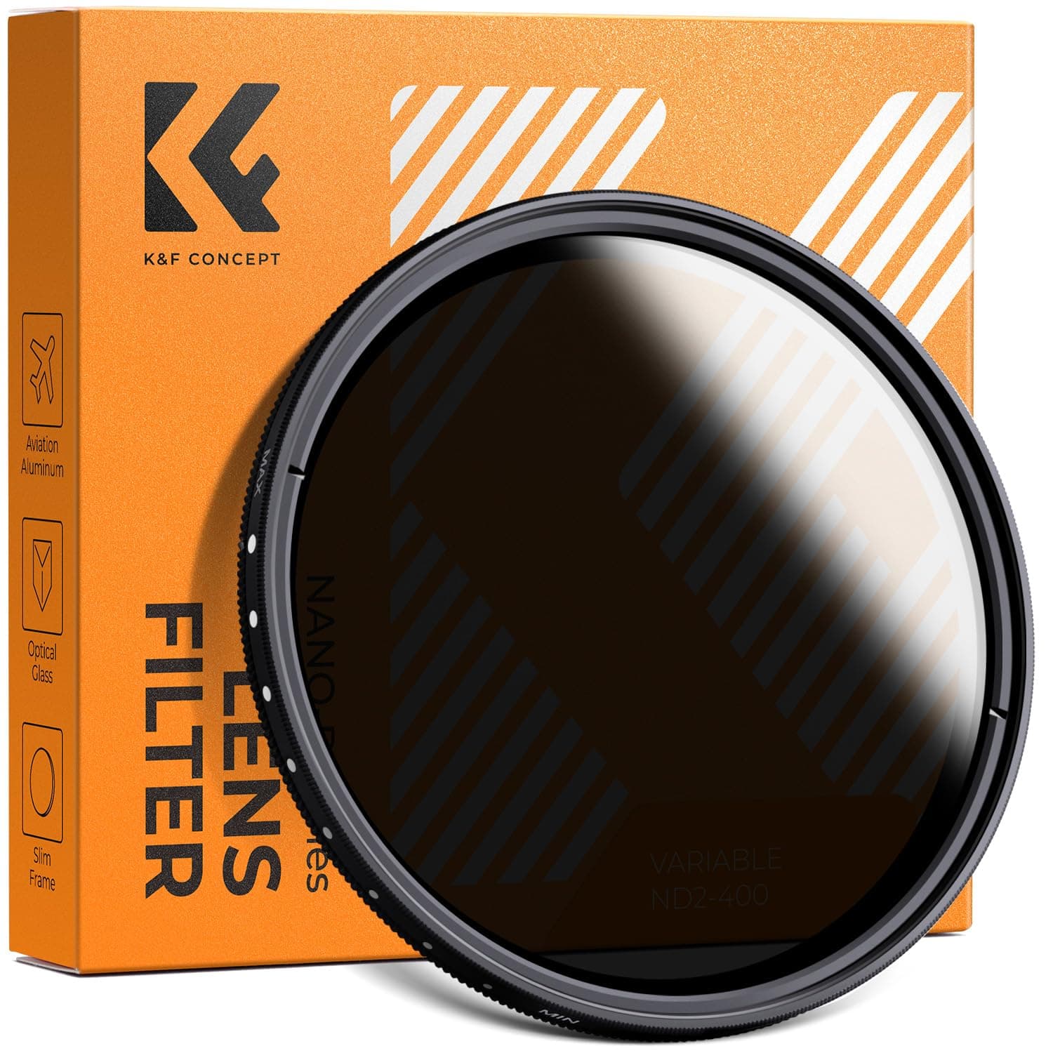 67mm Variable ND2-ND400 ND Lens Filter (1-9 Stops) for Camera Lens Adjustable Neutral Density Filter with Microfiber Cleaning Cloth (B-Series)