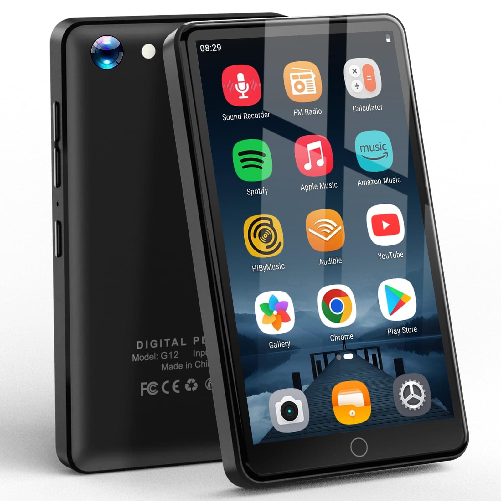 80 GB MP3 Player with Bluetooth and WiFi, 4.02 Inch Android MP4 Player with Speakers, Music Player for Children with 13 MP Camera, Streaming Music Player with Spotify, Play Store (80GB)