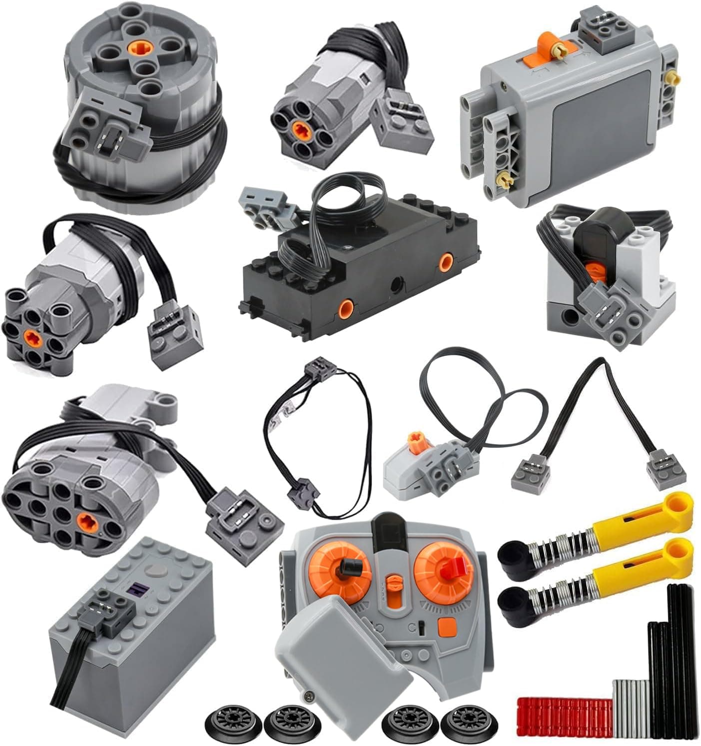 32Pcs Power Function Kit Set Motor Battery Infrared-Remote-Control Receiver Train Adjustable Speed ​​Motor Parts, pieces Compatible with Lego Technic-Parts