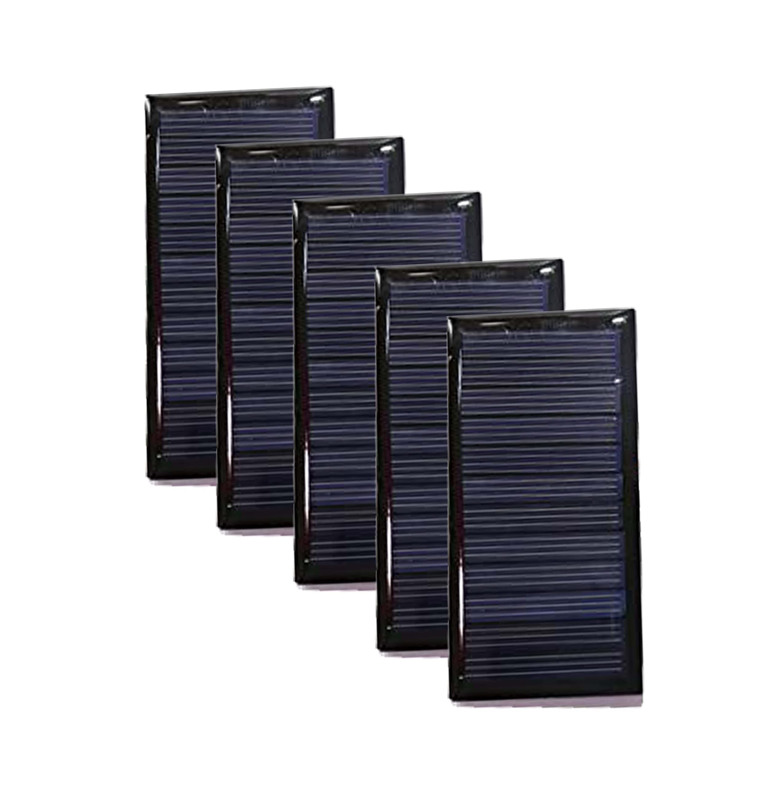 ambert 6 Volt 45mA Mini Solar Panel 80X40X3MM for Project Work Pack of 5 Units