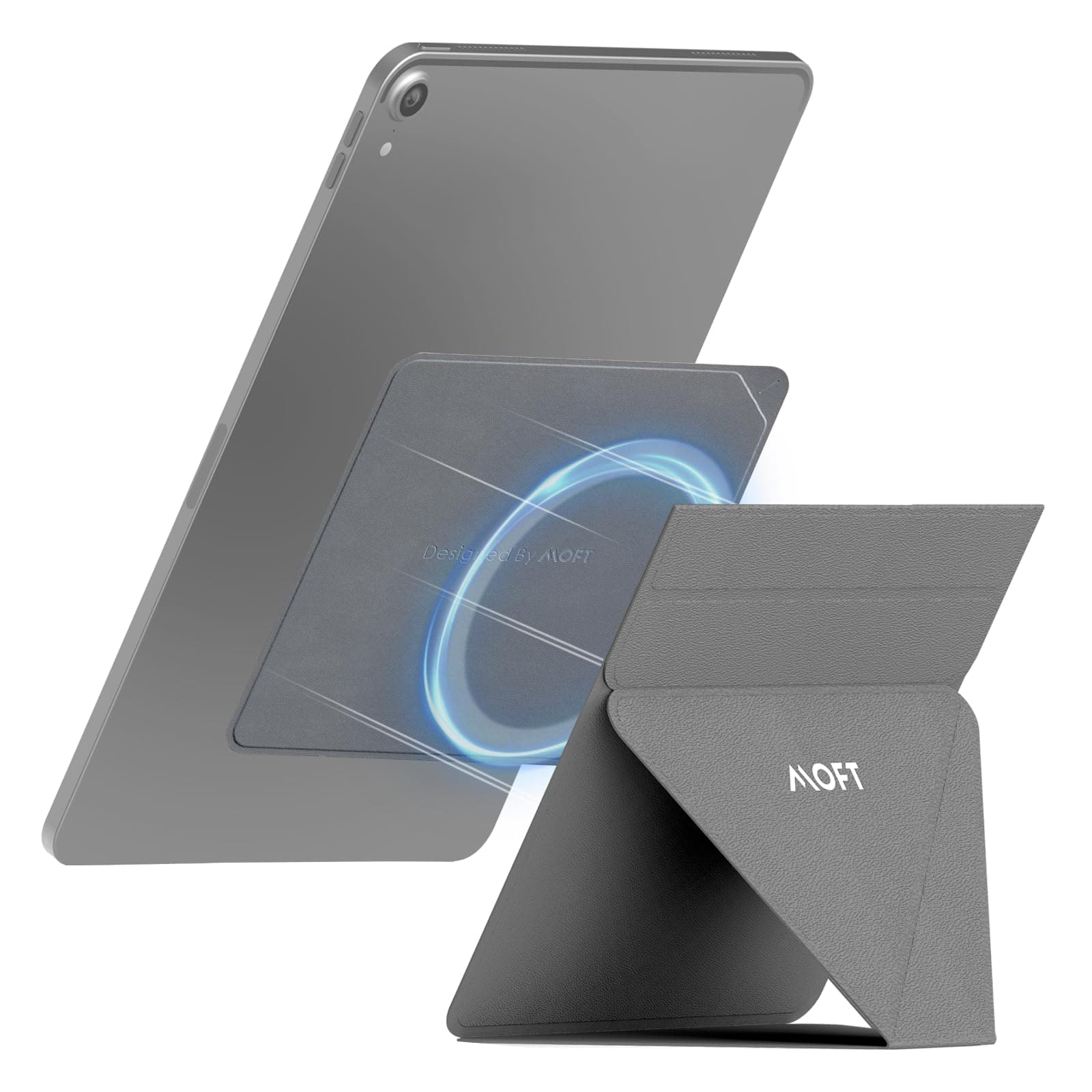 MOFT Snap Tablet Stand, Compatible for iPad mini 6/5/4/3/2/1 and 7.9"-9.7" Tablets,Adjustable, Foldable, Portable, Swith-Friendly with The Magic Keyboard and More, Cool Gray