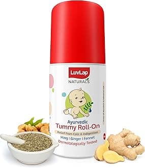 Naturals Baby Tummy Roll On Oil (40ml) for Colic & Gas Relief, Relieves Constipation & Indigestion with Hing, Ginger & Fennel (Saunf), Alcohol free, Dermatologically tested Ayurvedic medicine