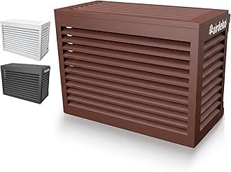 Airdeko Premium Mini Split AC Air Conditioner Cover for Outside Units - Decorative Metal Mini Split Condenser Cover - Rustproof, All-Season Outdoor Protection with Sleek Design - Secure & Durable (S)