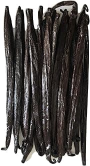 12 Tahitian Vanilla Beans Grade A for Extract, Cooking and Baking. 6"-7" Fresh NON-GMO Gourmet Whole Pods by FITNCLEAN VANILLA.