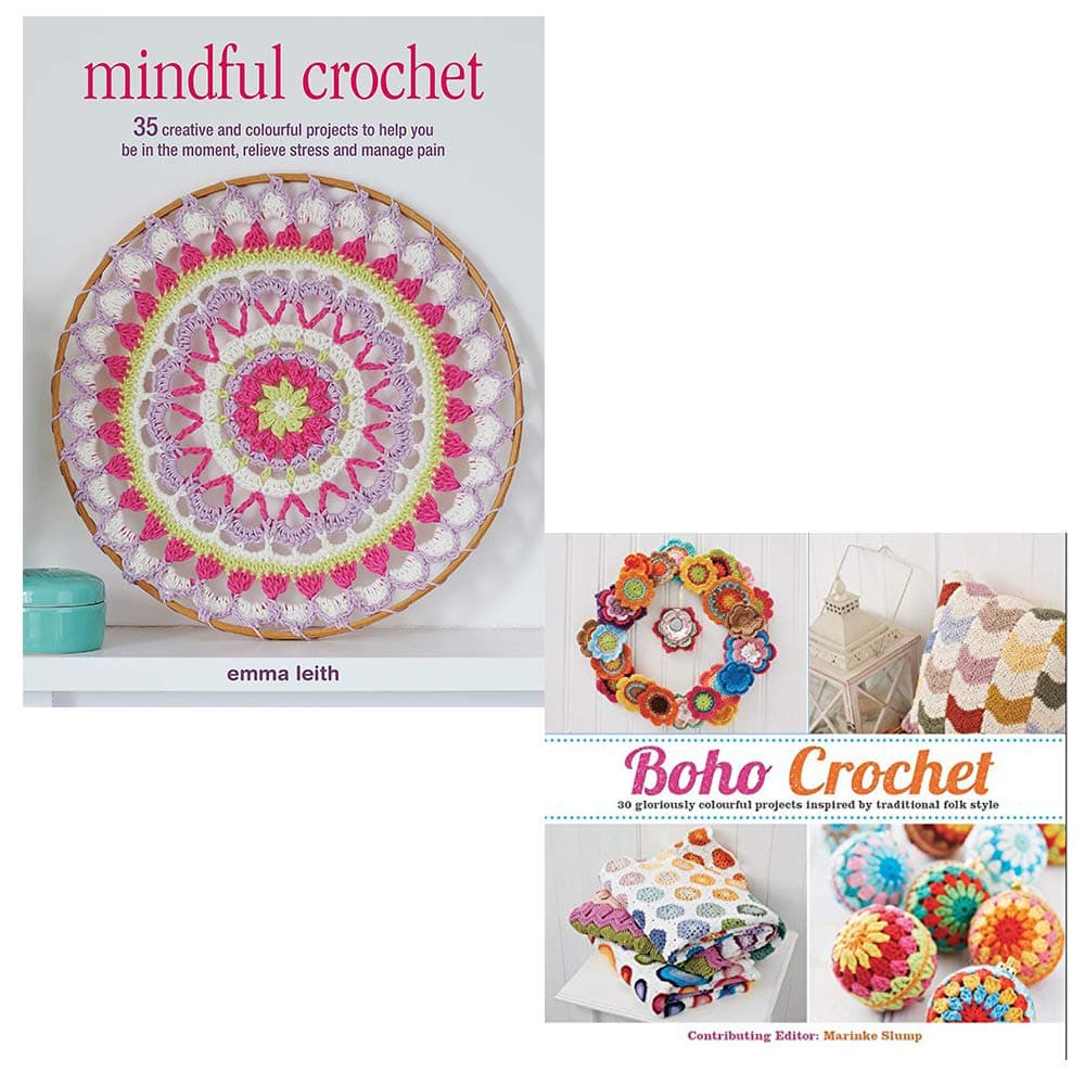 Mindful Crochet, Boho Crochet 2 Books Collection Set