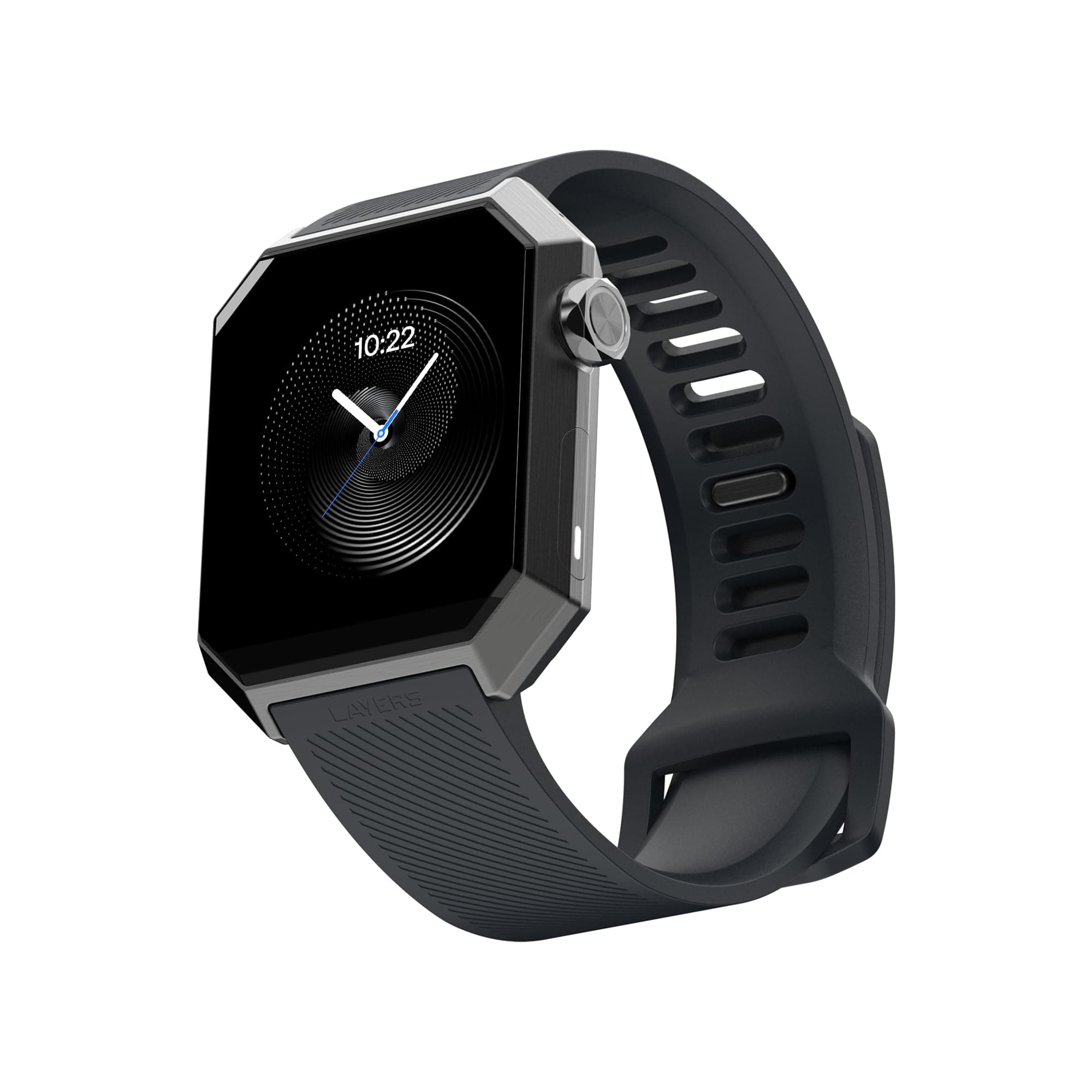 - Layers Anarc Smart Watch–1.85” AMOLED Octagonal Display I Stainless Steel–Designed in London I HiSilicon Processor I 6-axis Motion Sensor I Precise Heart Rate & SpO2 Monitoring I IP68 Water Resistant