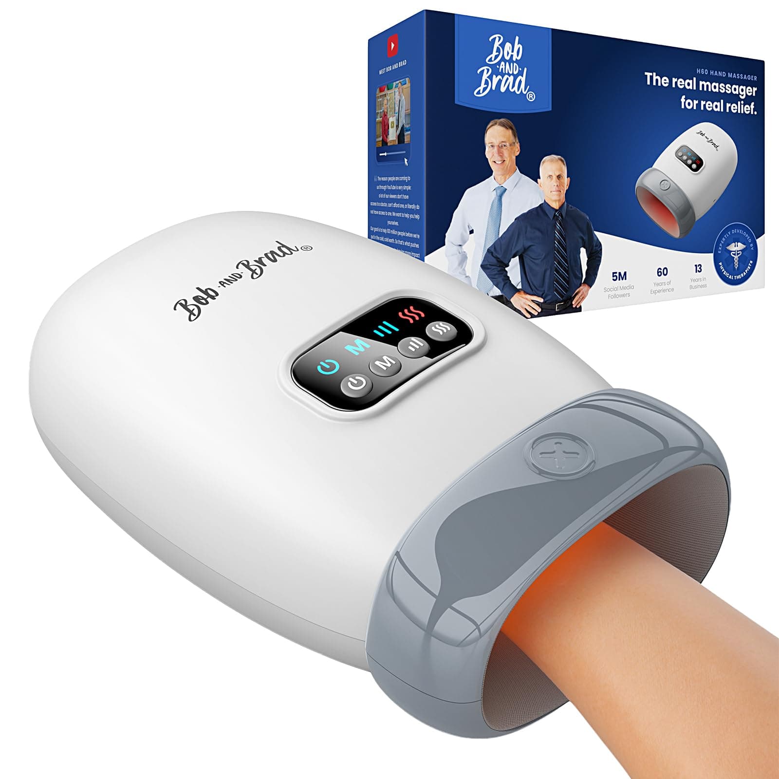 Hand Massager with Heat and Compression, FSA-HSA Eligible, H60 Cordless Hand Massager for Arthritis and Carpal Tunnel, Pain Relief Heated Wrist Finger Massage