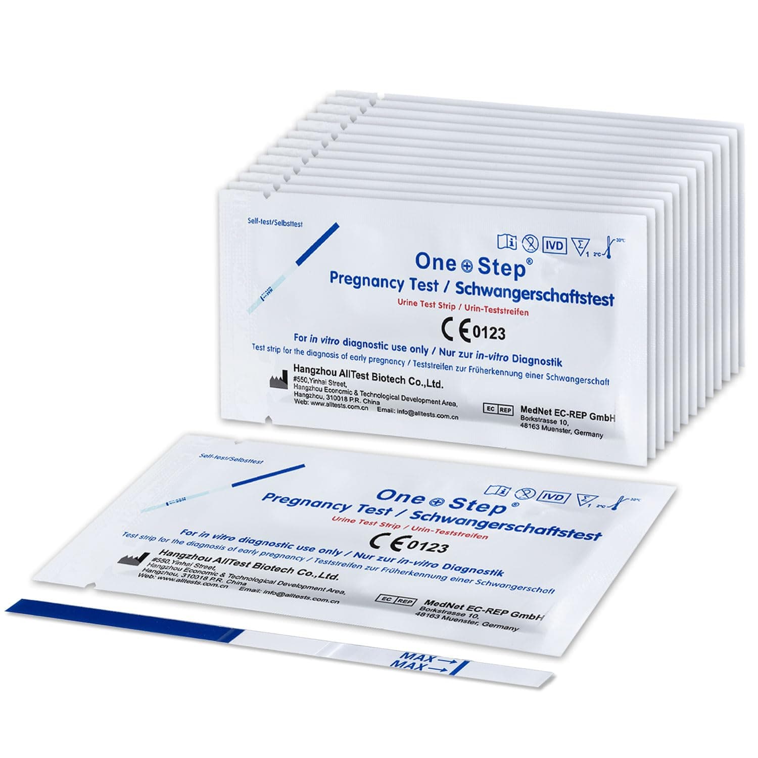 – 15 x Ultra Early - 10mIU Wide Width 3.5mm Pregnancy Test Strips (Tests up to 6 Days Earlier)