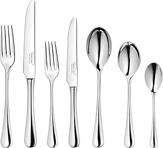 Radford Bright Cutlery Set, 56 Piece Set for 8 People. Made from Stainless Steel. Dishwasher Safe.