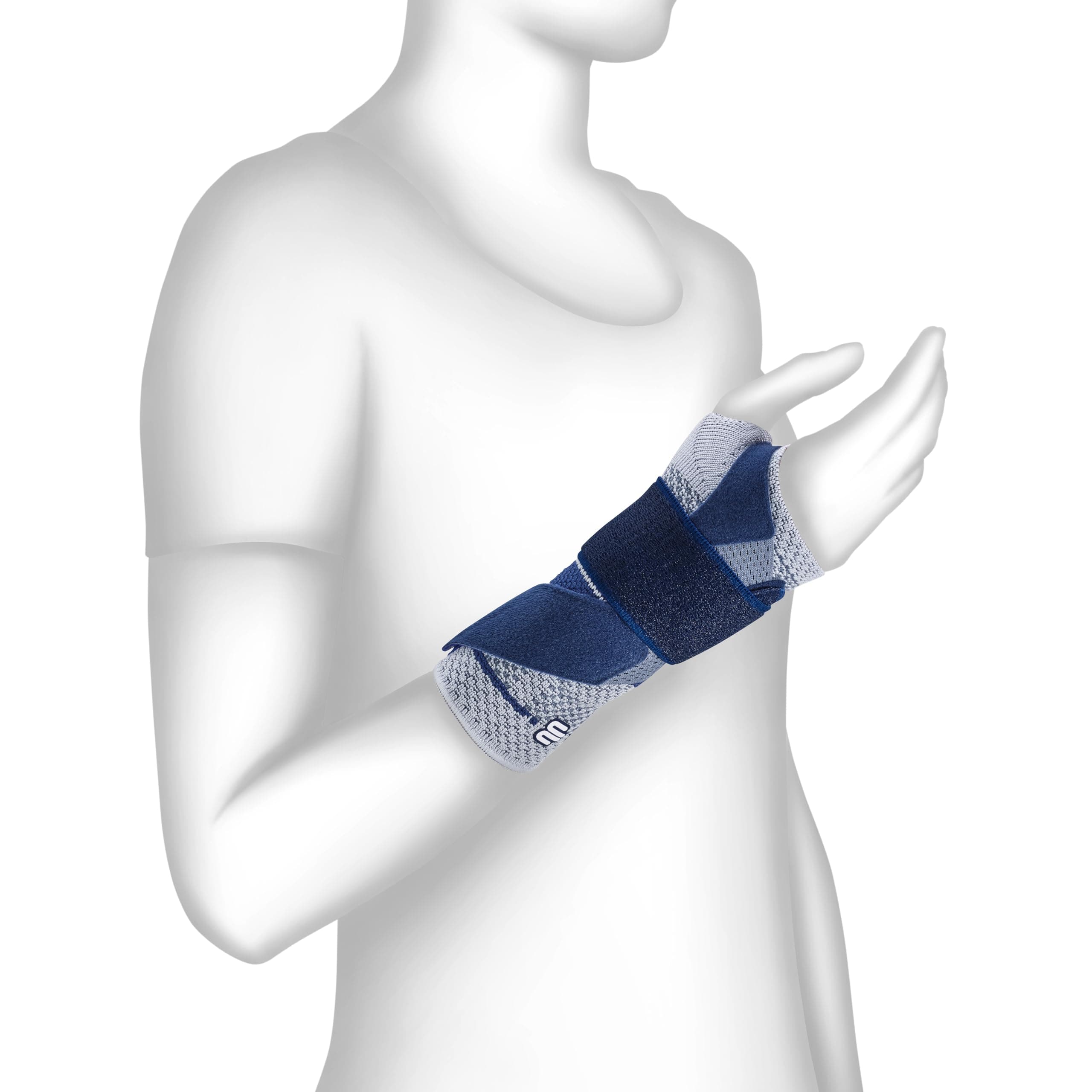 ManuTrain - Wrist Support - Relieves Strain and Stabilized During Movement - Right Wrist - Size 2 - Color Titanium
