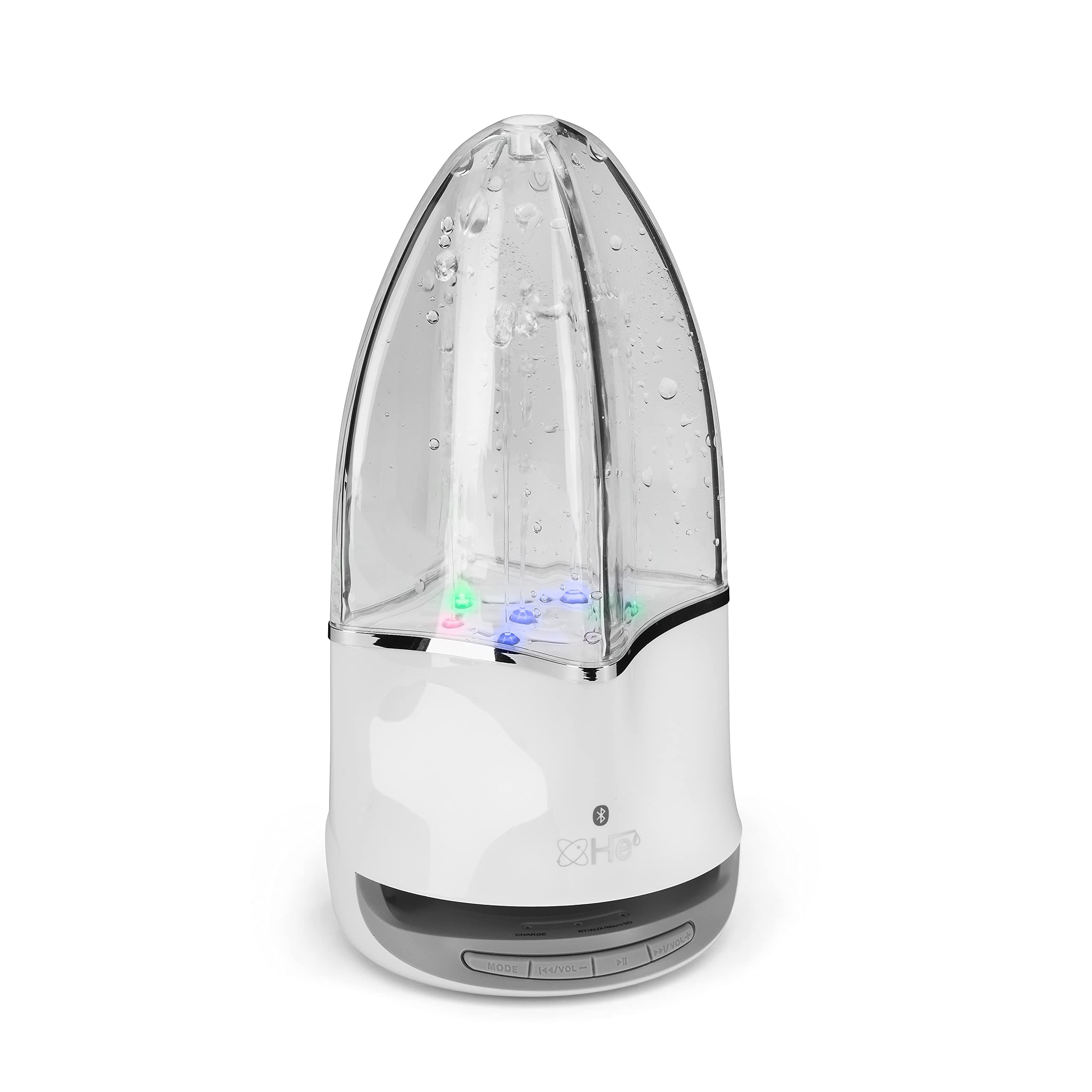 He Aqua Bluetooth Speaker - Water Light Show Speaker With True Wireless Stereo, Aux In and FM Radio