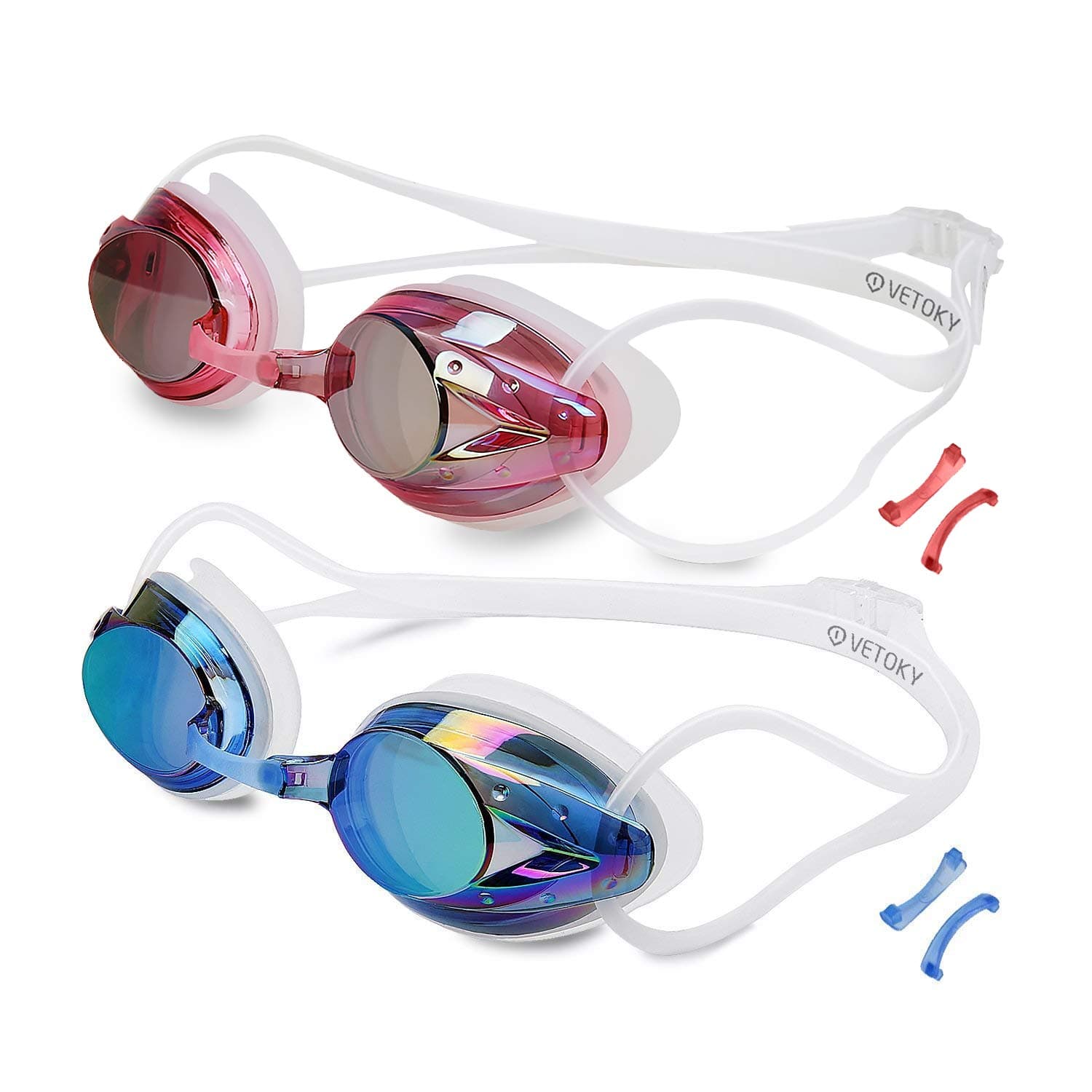 Blue+Pink Swim goggles