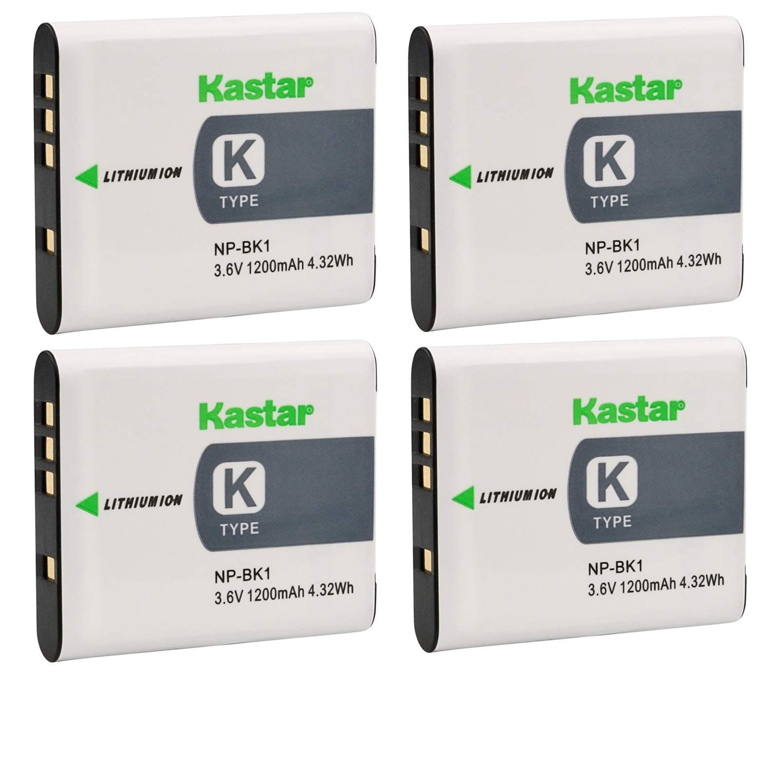 Kastar Battery (4-Pack) Replacement for Sony NP-BK1, BC-CSK, Bloggie MHS-CM5, MHS-PM5, Cyber-Shot DSC-S750, DSC-S780, DSC-S950, DSC-S980, DSC-W180, DSC-W190, DSC-W370, Webbie MHS-PM1 Camera