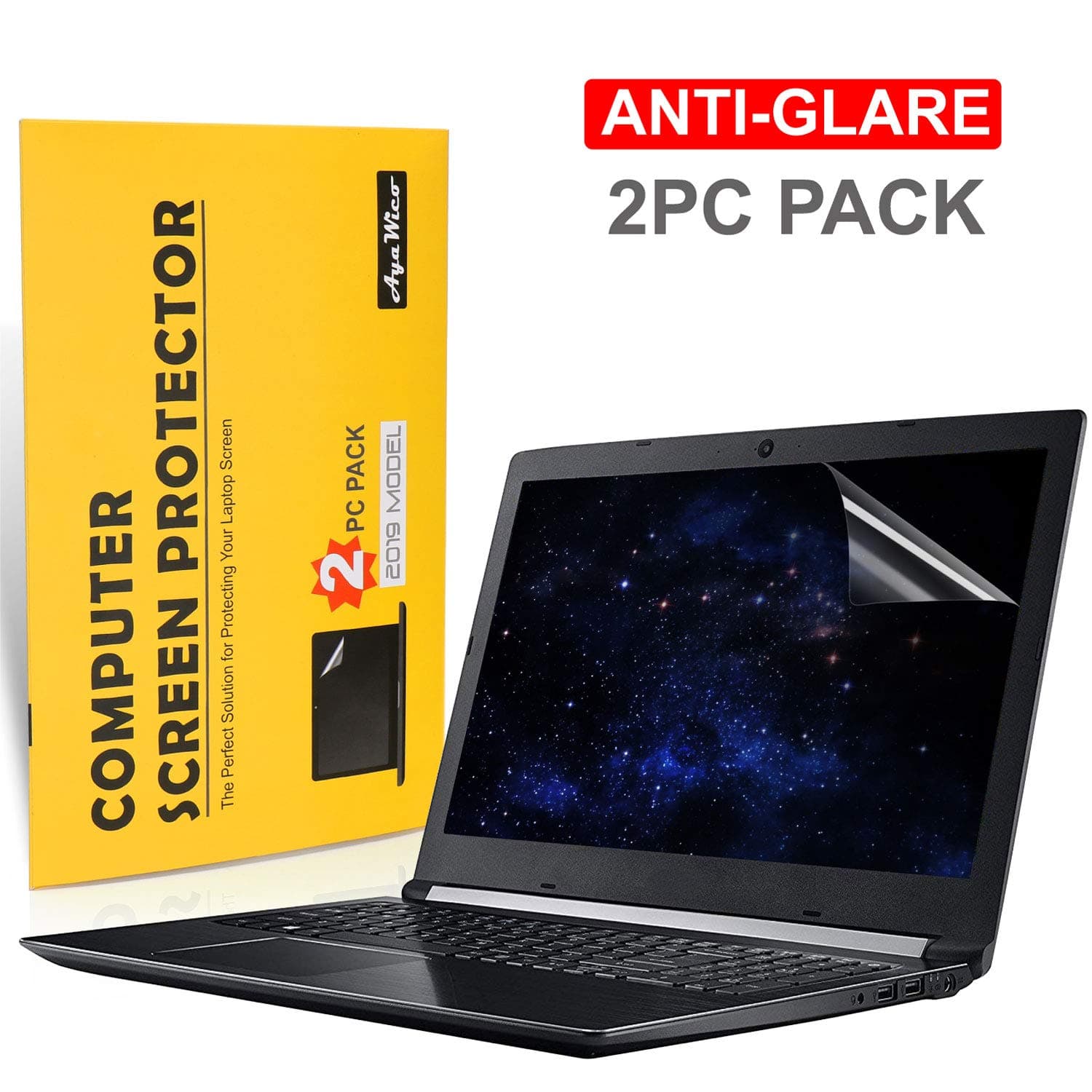 2PC Pack 15.6 inch Anti Glare Laptop Screen Protector for Notebook Computer Screen 15.6” Display 16:9