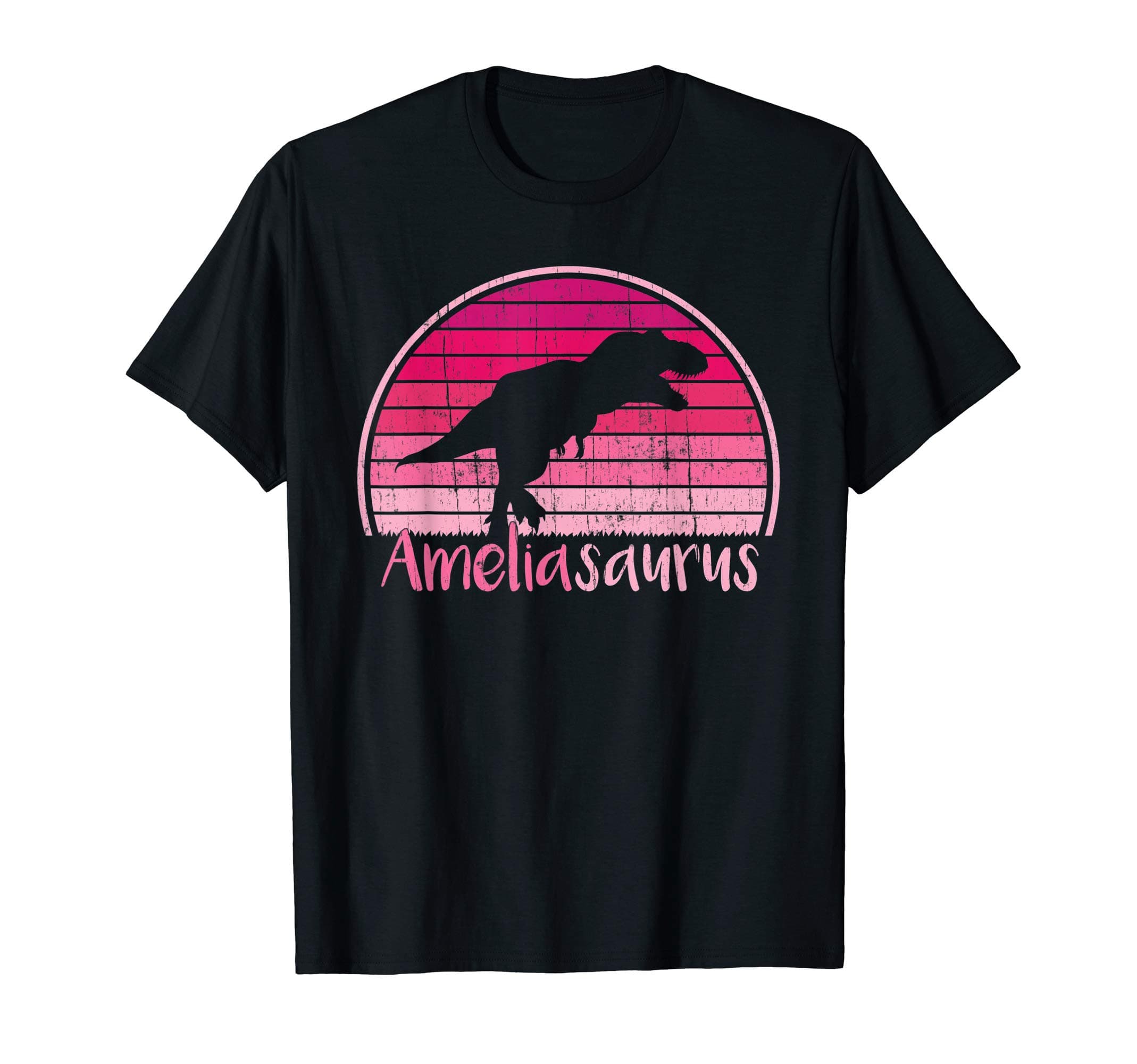 Amelia - Saurus Dinosaur Name - Personalized Gift T-Shirt