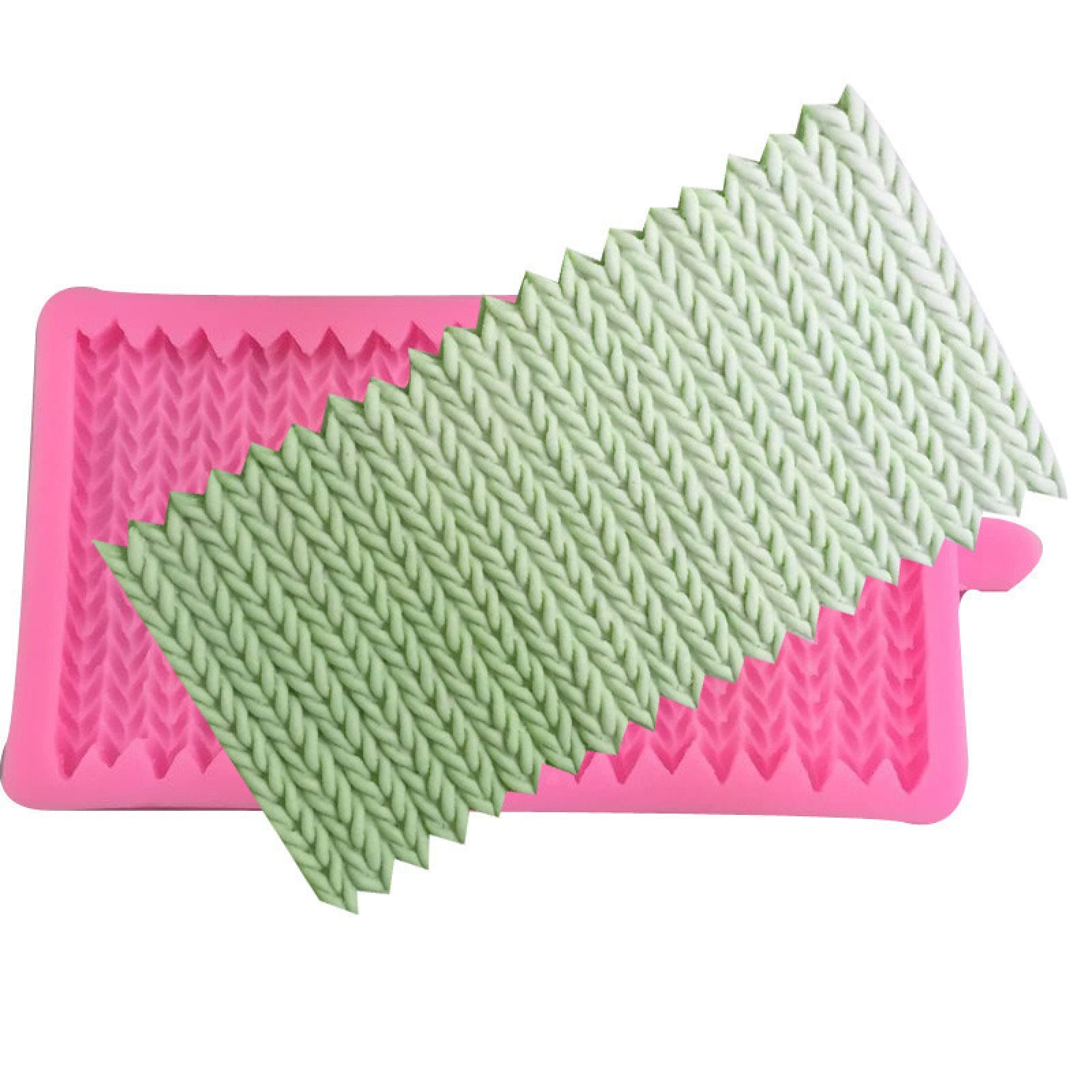 Moulds Silicone 2 Pieces of Wool Woven Pattern Egg Silicone Mold Handmade Ice Cream Fondant Cake Edge Decoration Tool Chocolate Mold