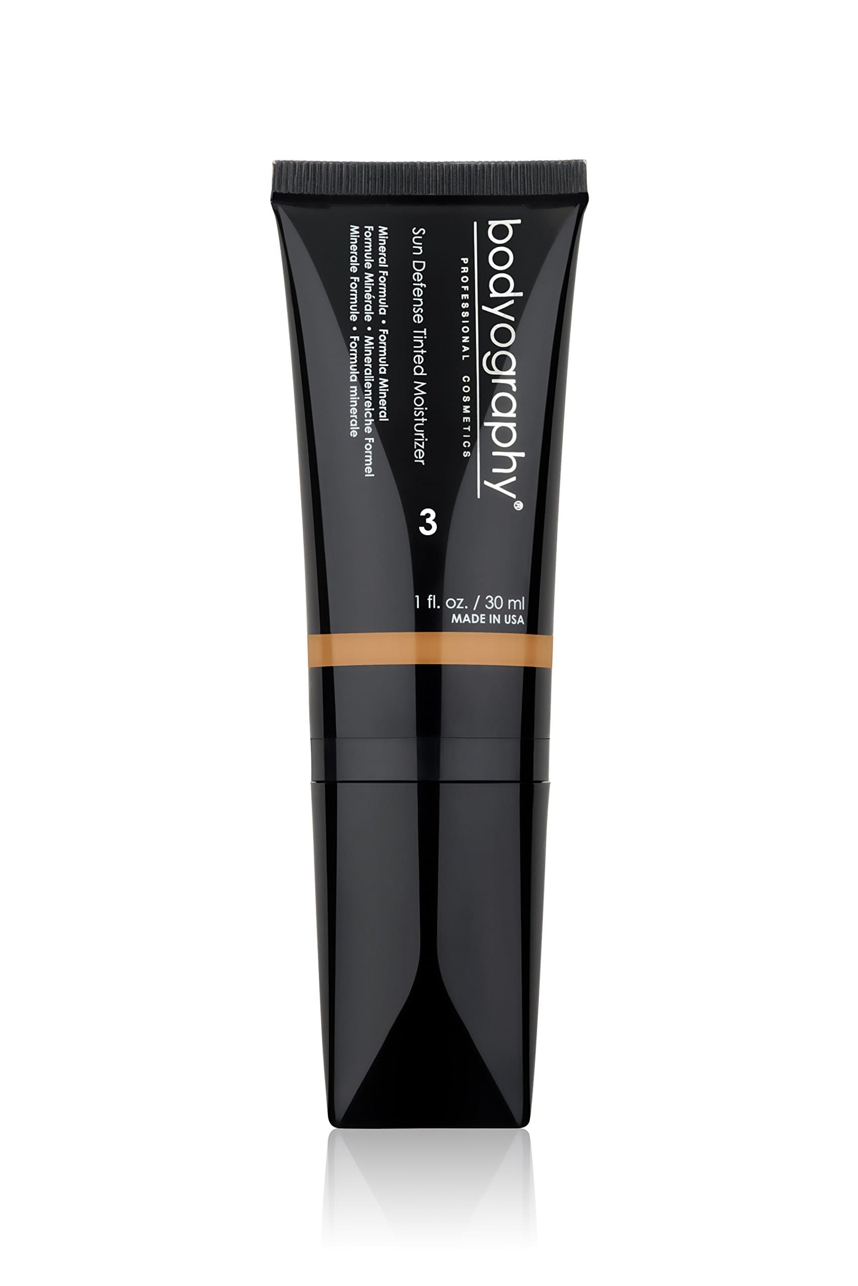 BodyographyTinted Face Moisturizer, Dark, 1 Ounce