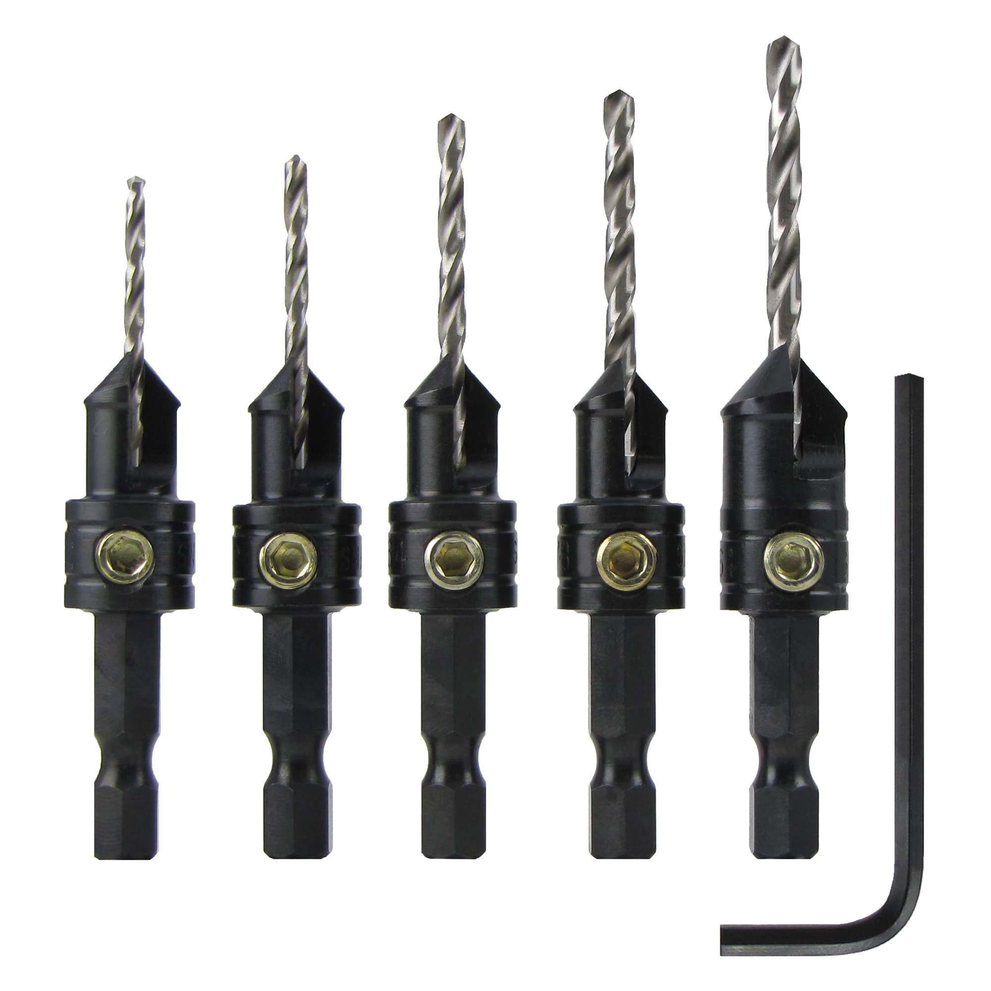 Snappy Quick-Change 5-Pc. Countersink Drill Bit Set by Snappy Tools