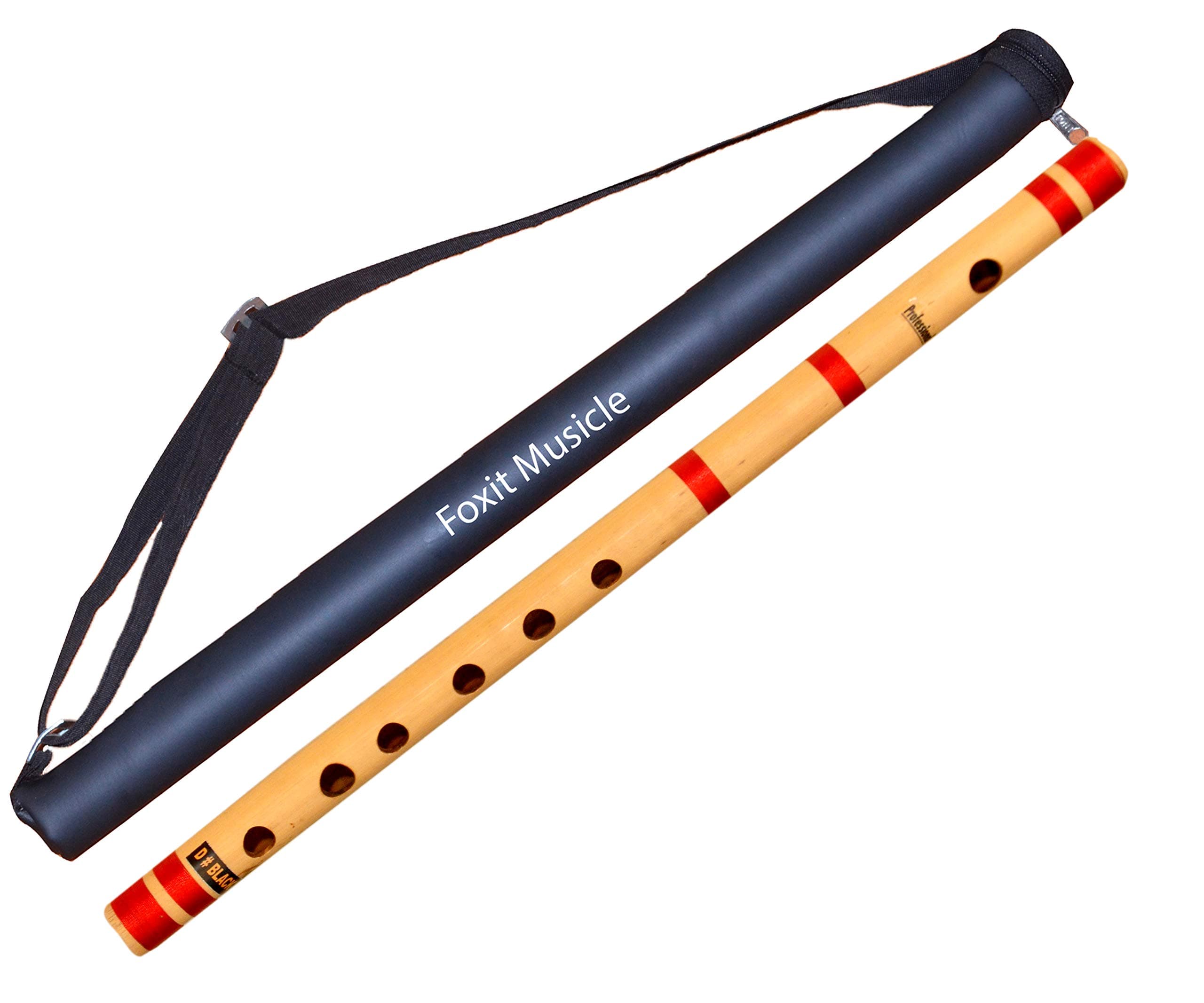 Foxit Flutes D Sharp 6 Hole Bansuri Size 16 inches Free Carry Bag