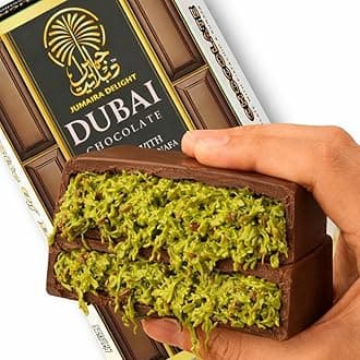 Dubai Chocolate – Kunafa & Pistachio Cream Filling – Luxurious Fix Viral Milk Choclate With Kadayif & Kataifi – Perfect for Kids, Family & Friend (Pack of 1, Bars)