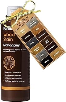 Wood Stain (Mahogany) – Fast Drying, Highly Concentrated, and Easy-to-Apply Wood Stain for All Indoor & Outdoor Wood – Water Based & Non-Toxic – 250ml