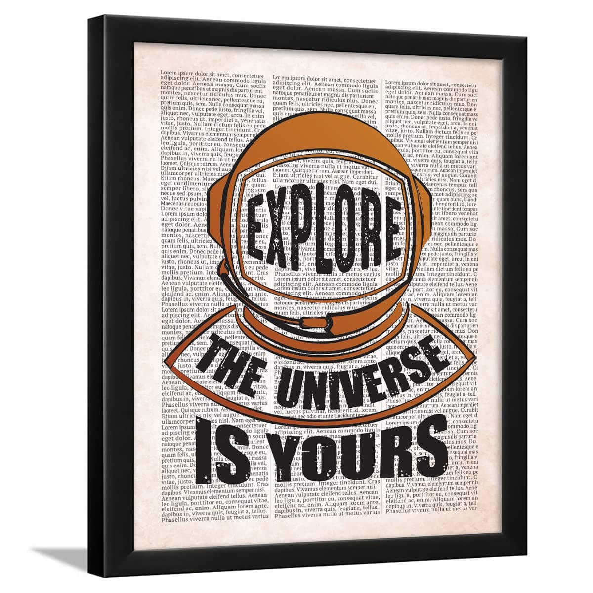 Chaka Chaundh - Motivational Quotes frames - Framed posters - Quotes frames for OFFICE, STUDENT, ENTREPRENEUR - Quotes wall frames - Posters with frame (Explore - Vintage - Newspaper)